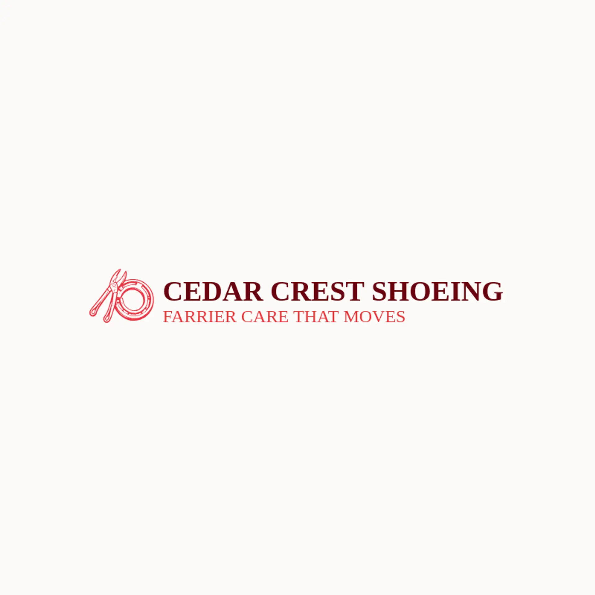 Cedar Crest Shoeing logo for farrier