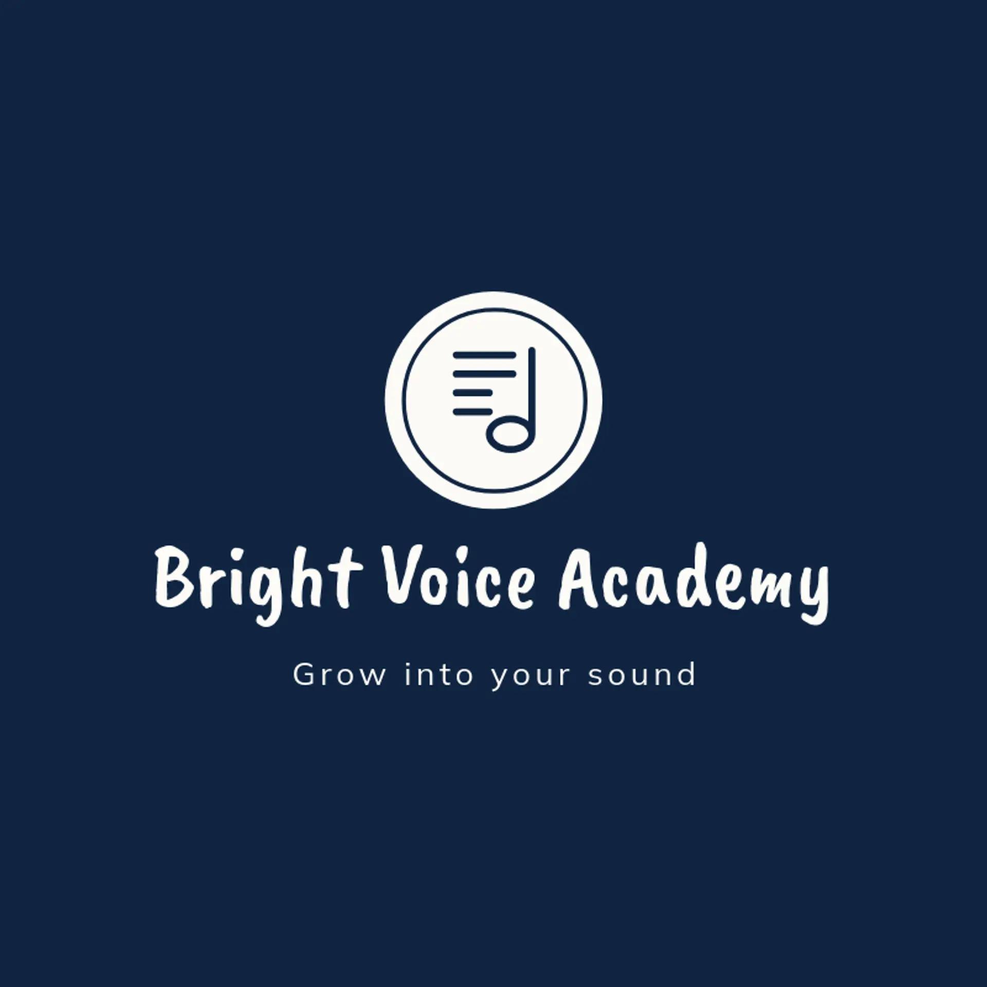 Bright Voice Academy logo for singer