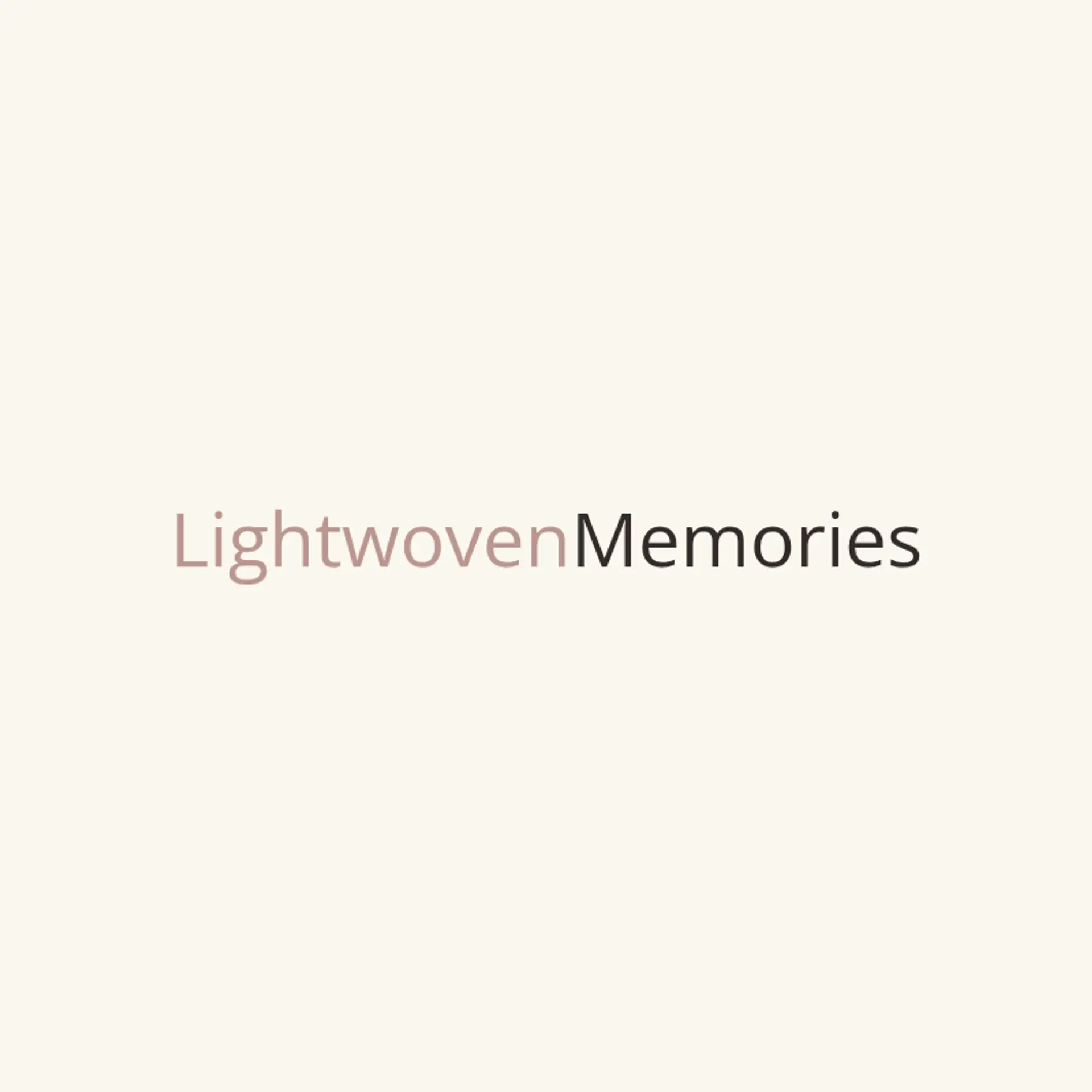 Lightwoven Memories logo for wedding photographer