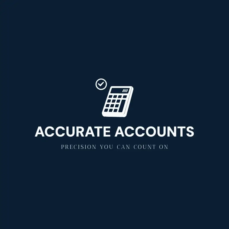 The accounting firm name Accurate Accounts as a branded logo with a single color icon