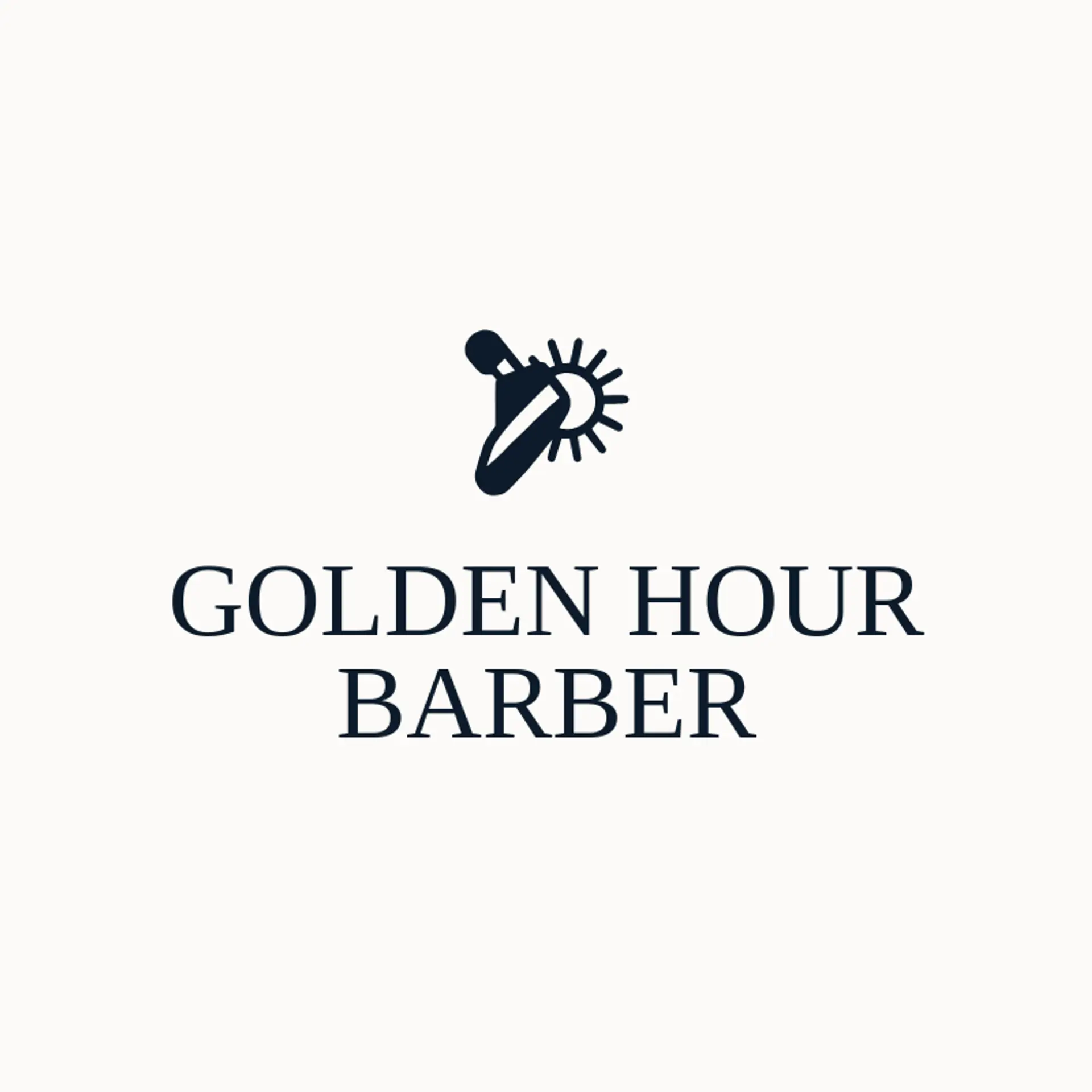Golden Hour Barber logo for barbershop