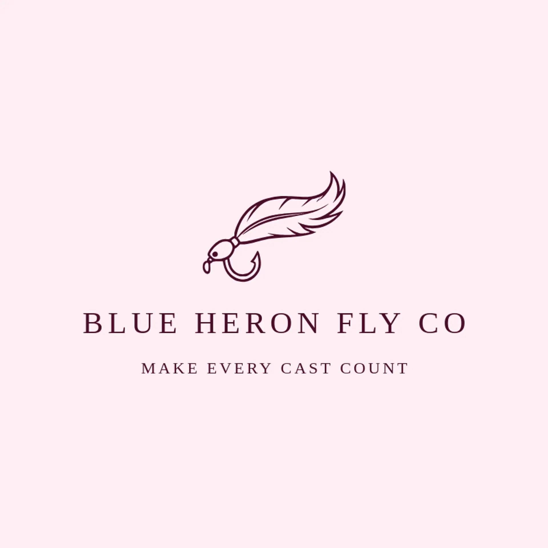 Blue Heron Fly Co logo for fly fishing