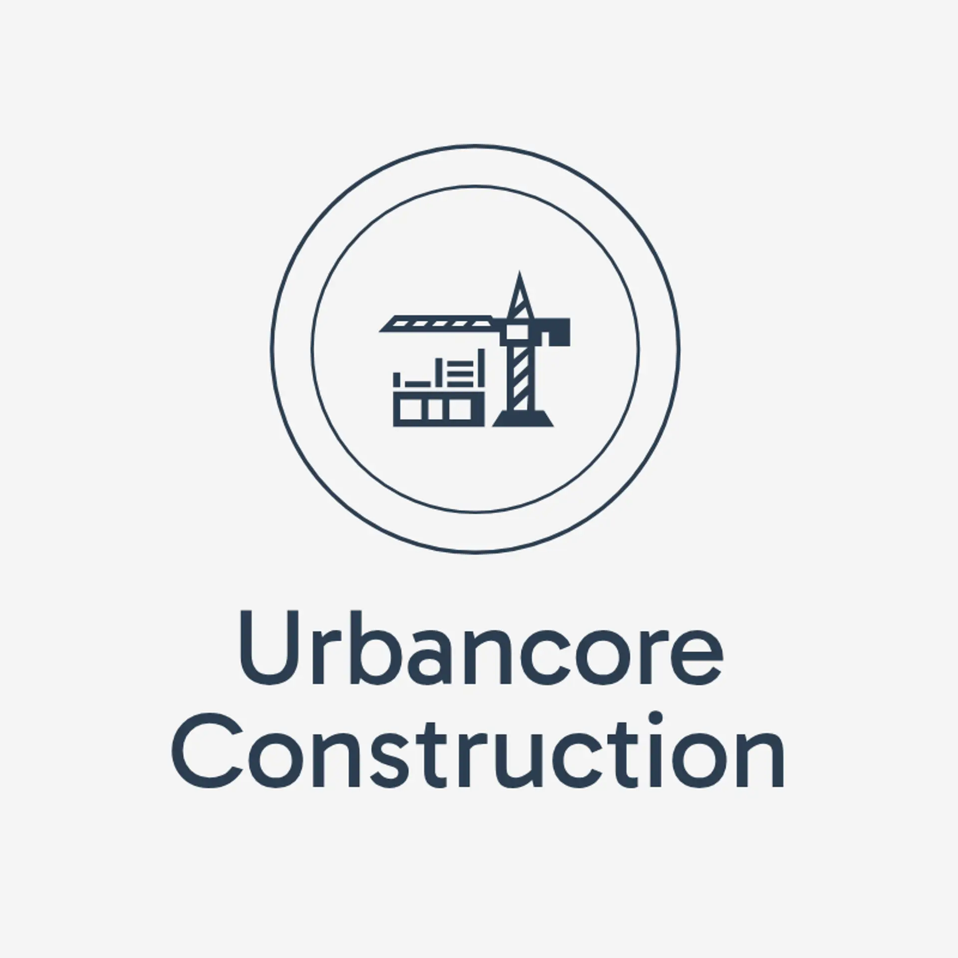 UrbanCore Construction logo for construction business