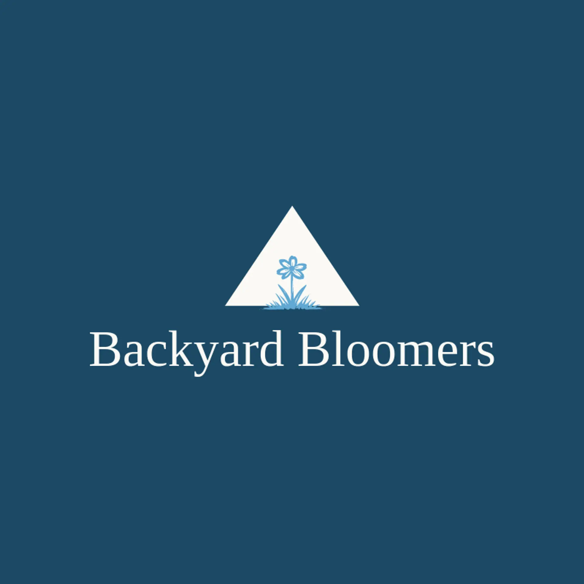 Backyard Bloomers logo for yard