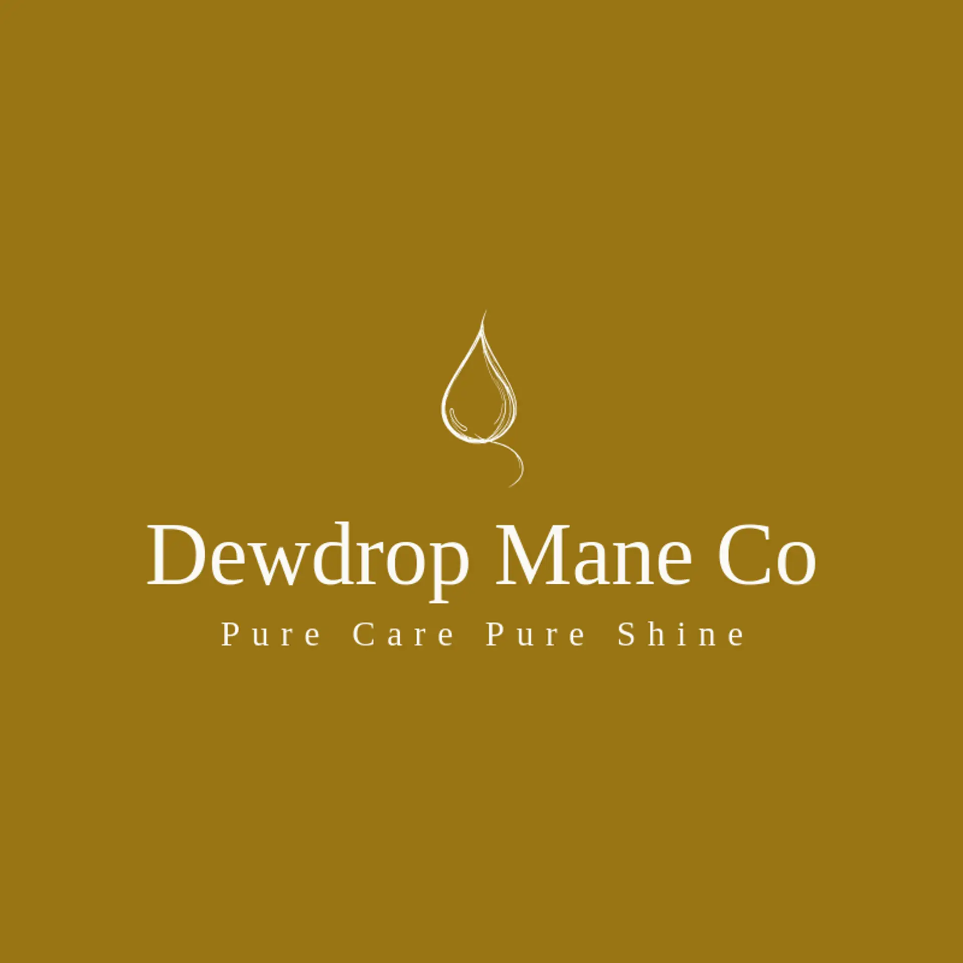Dewdrop Mane Co logo for hair