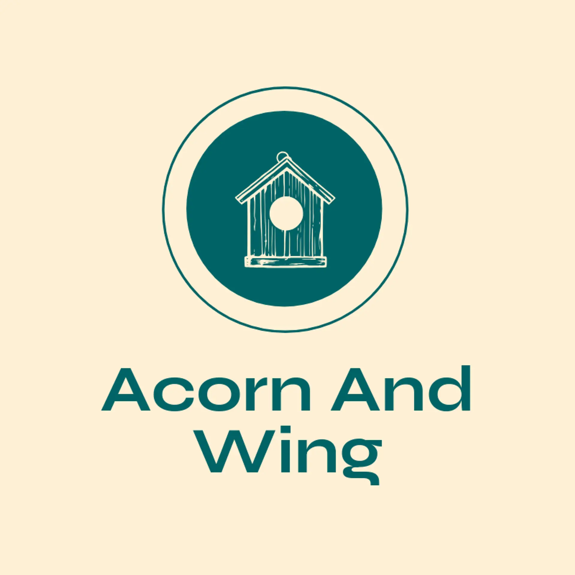 Acorn and Wing logo for birdhouse