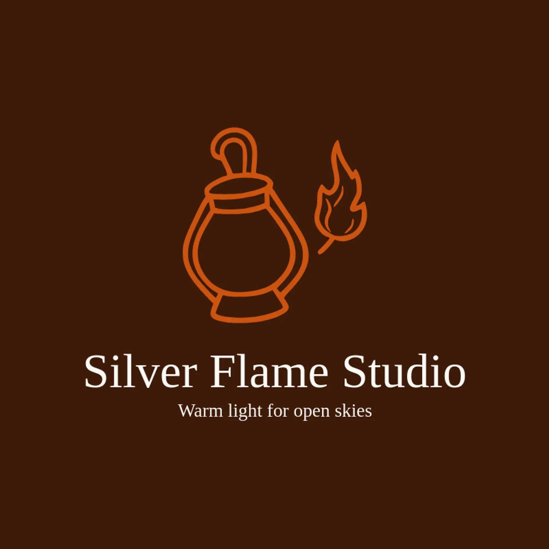 Silver Flame Studio logo for lantern