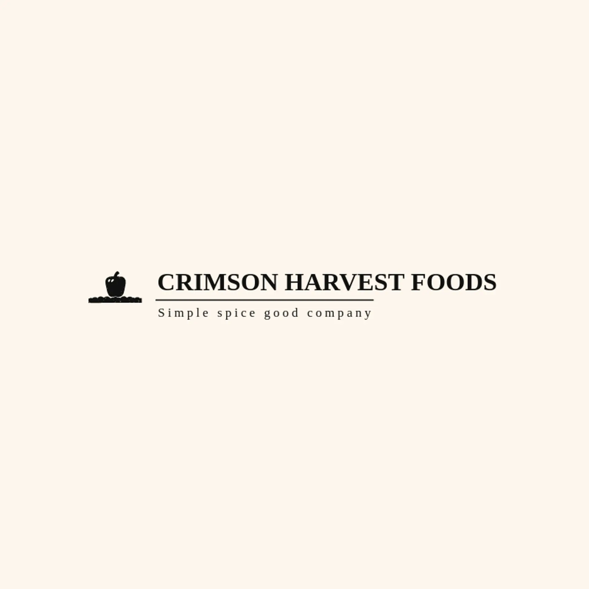 Crimson Harvest Foods logo for pepper
