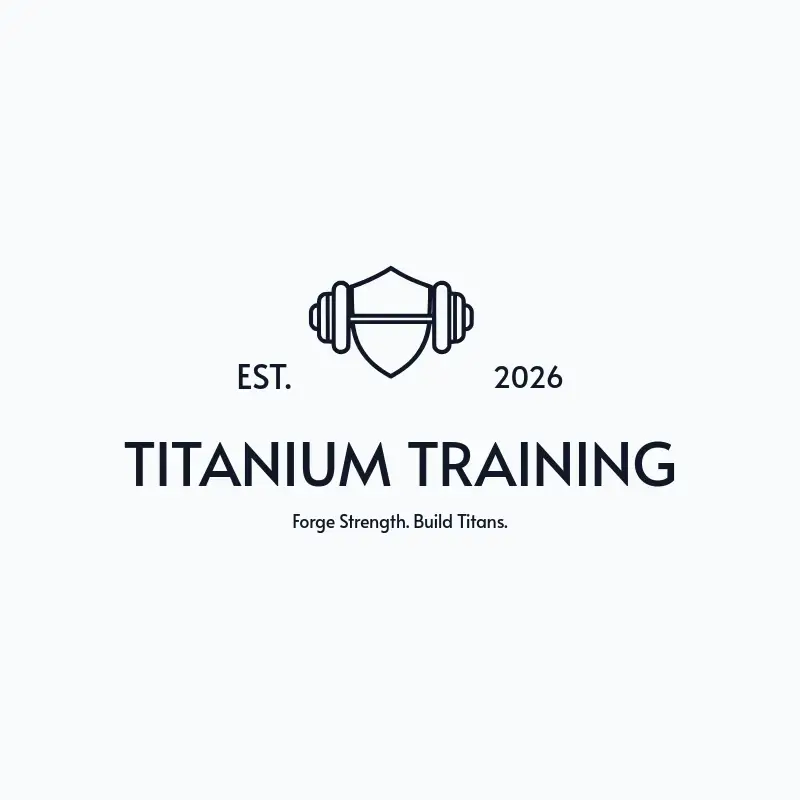 The personal training name Titanium Training as a branded logo with a single color icon