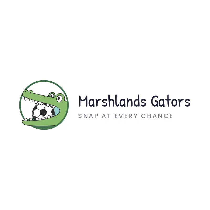 Gator jaws soccer team logo for Marshlands Gators