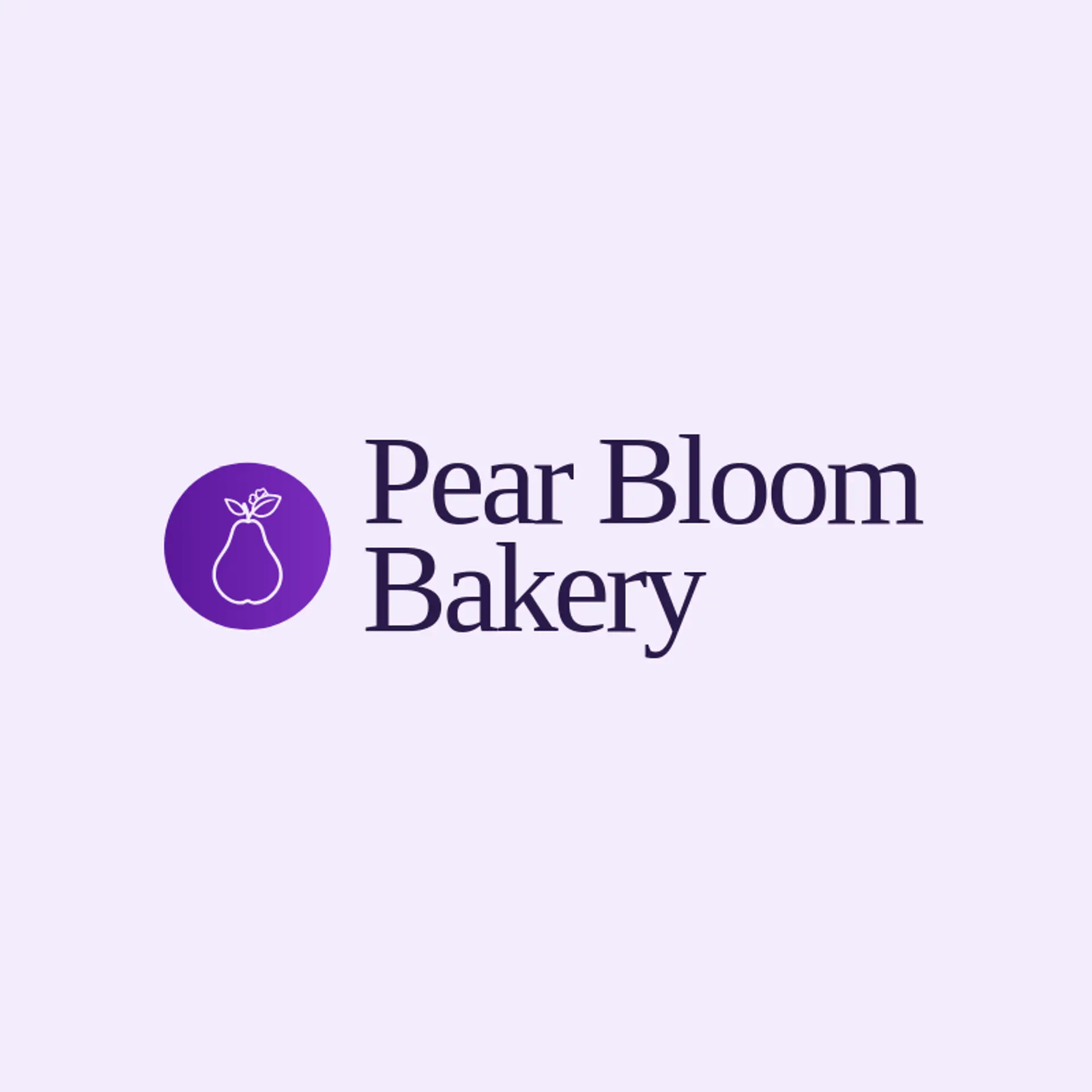 Pear Bloom Bakery logo for pear