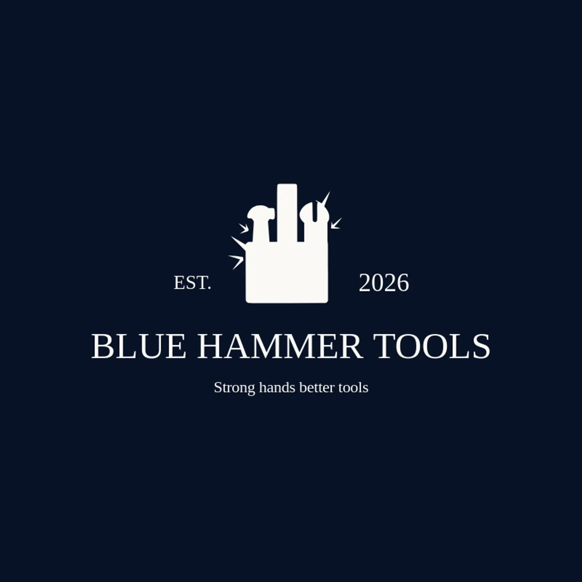 Blue Hammer Tools logo for tools