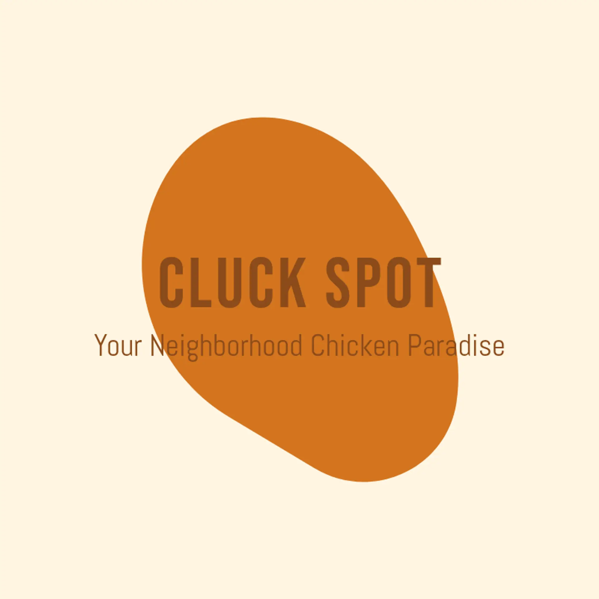 Cluck Spot logo for chicken restaurant
