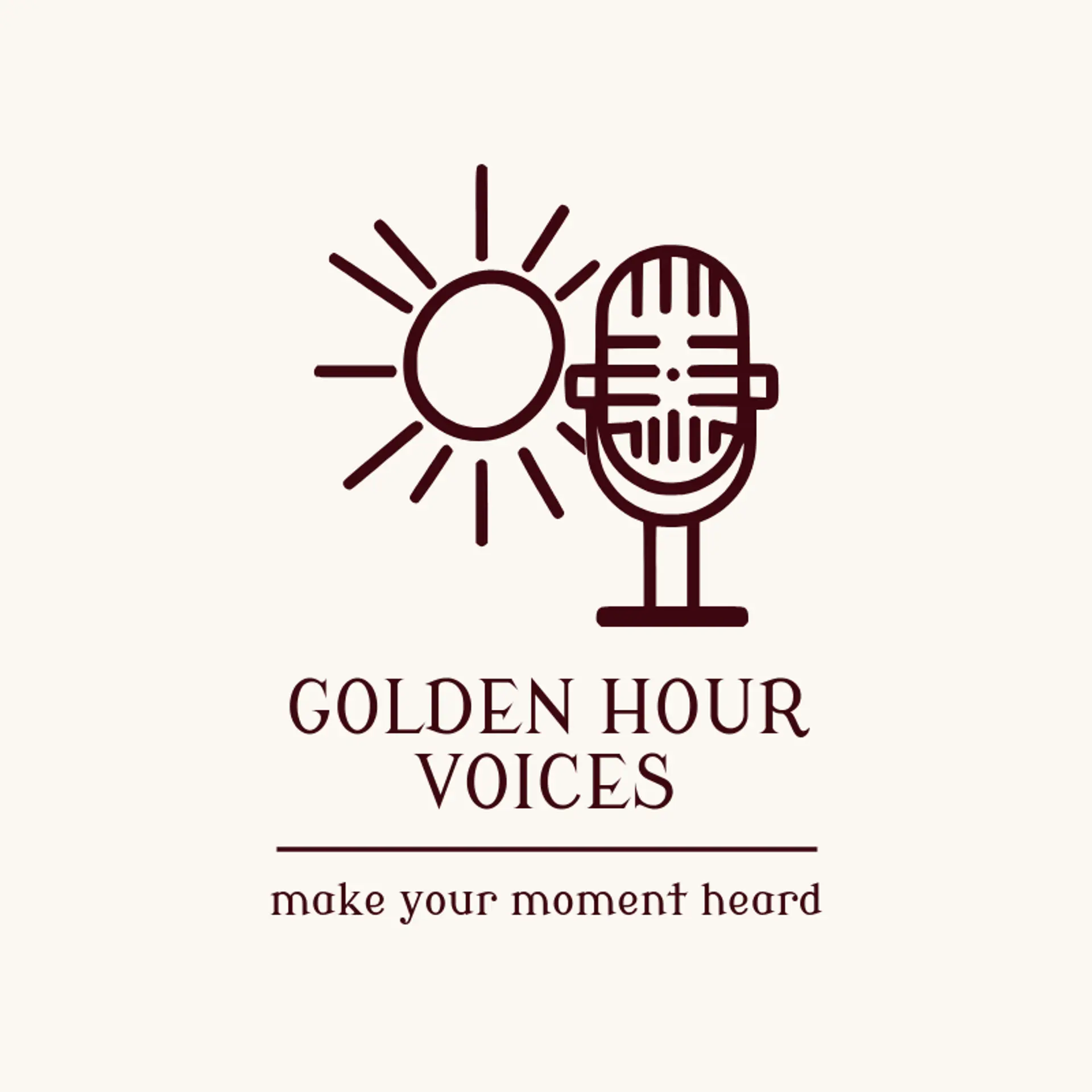 Golden Hour Voices logo for microphone