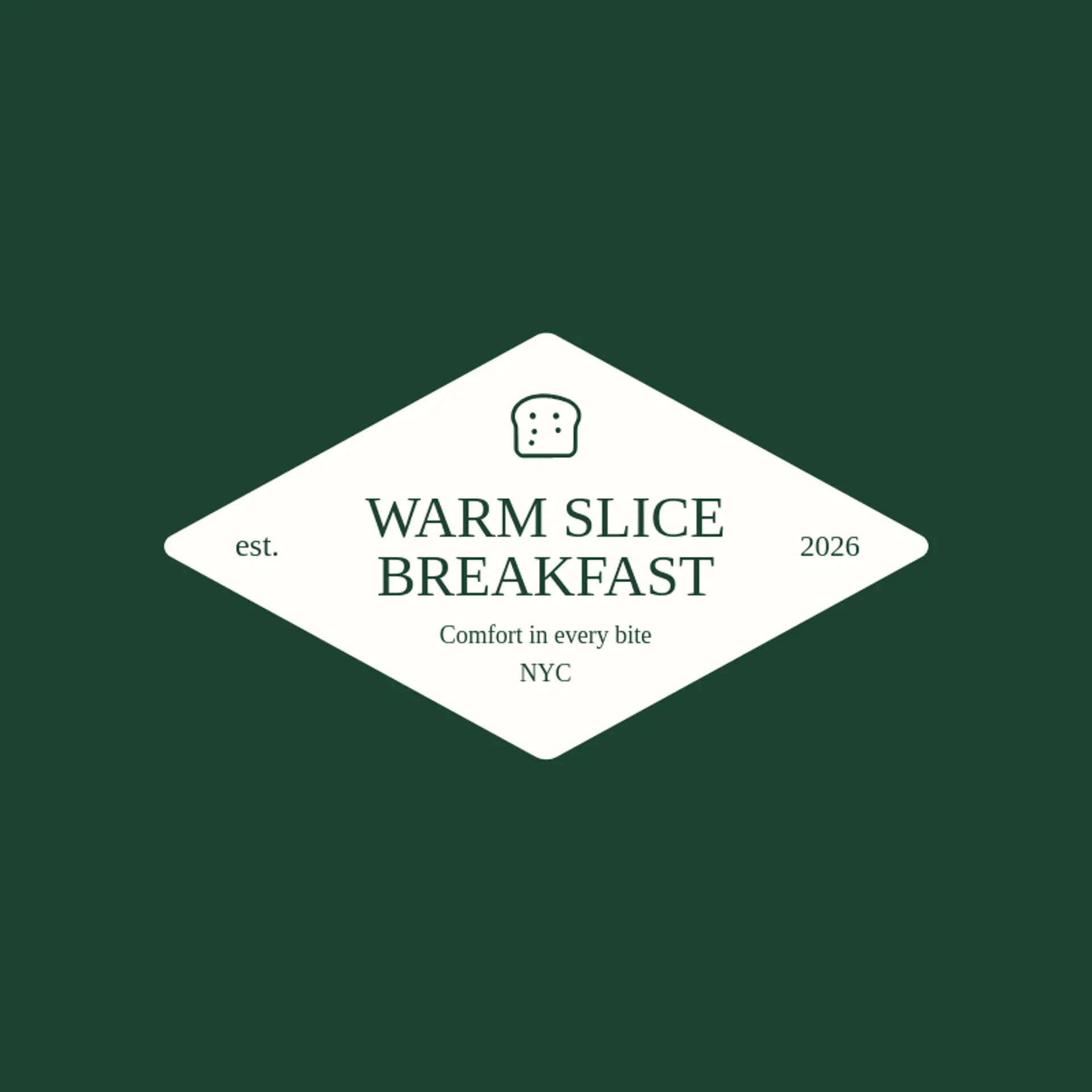 Warm Slice Breakfast logo for toast