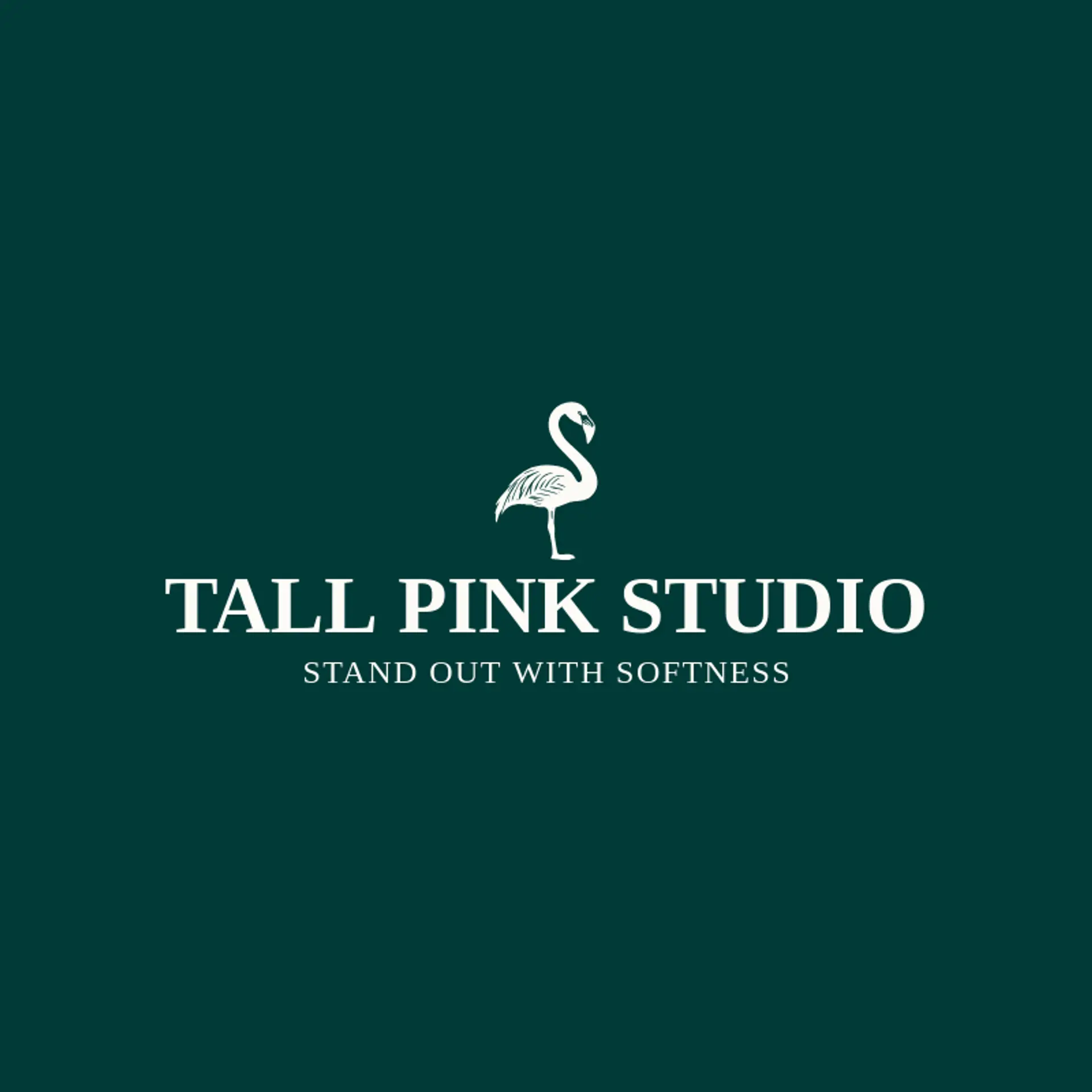 Tall Pink Studio logo for flamingo