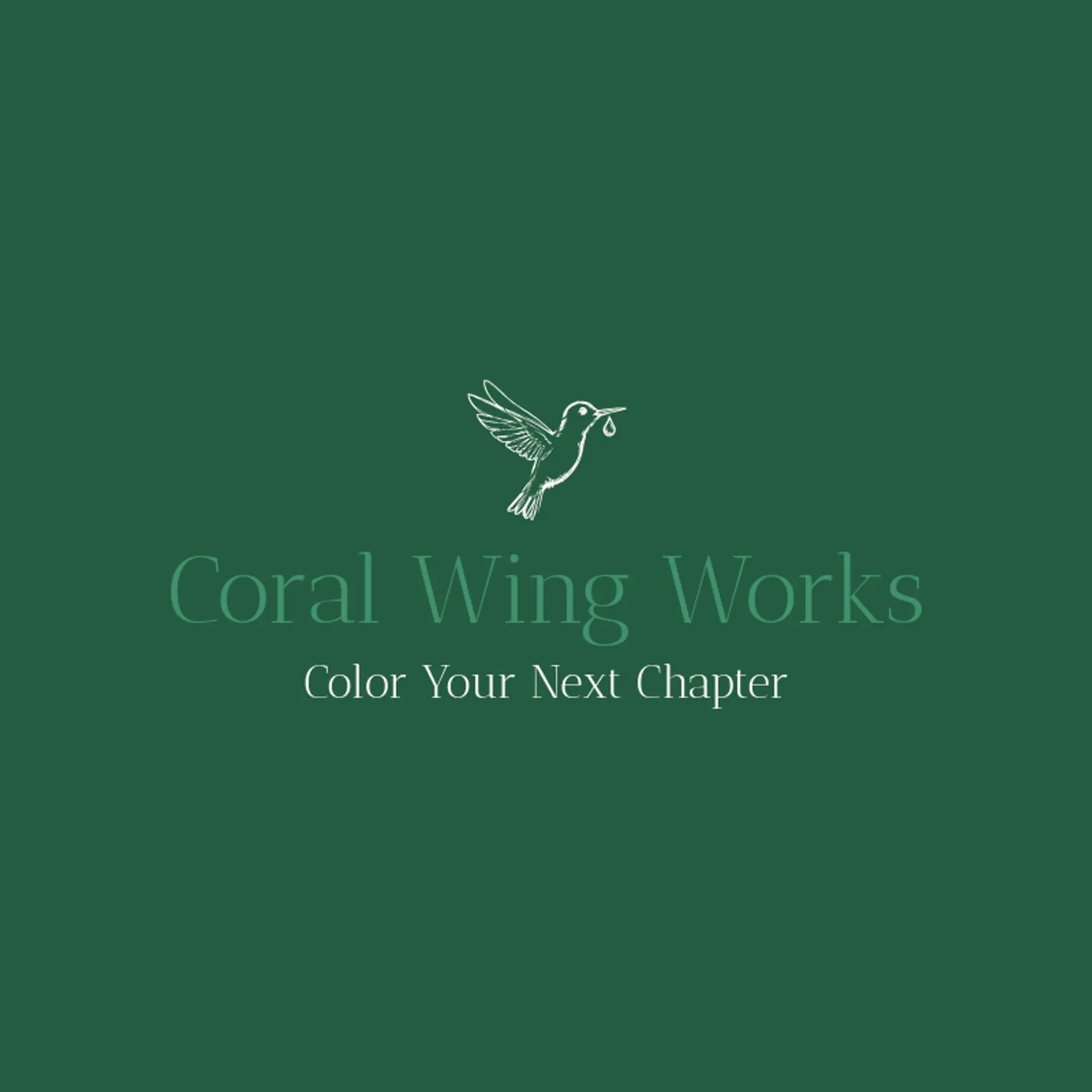 Coral Wing Works logo for hummingbird