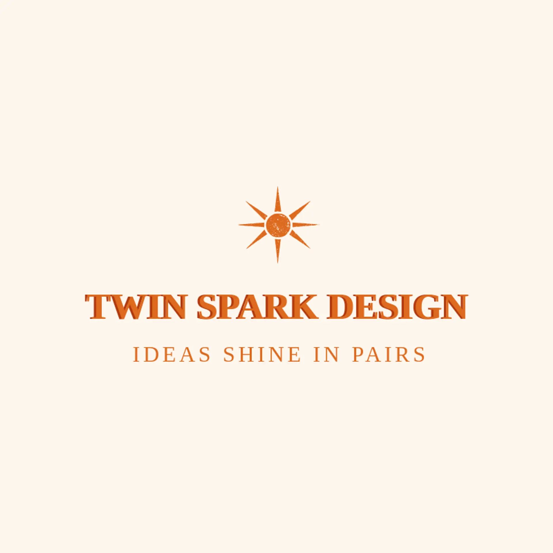 Twin Spark Design logo for symmetry