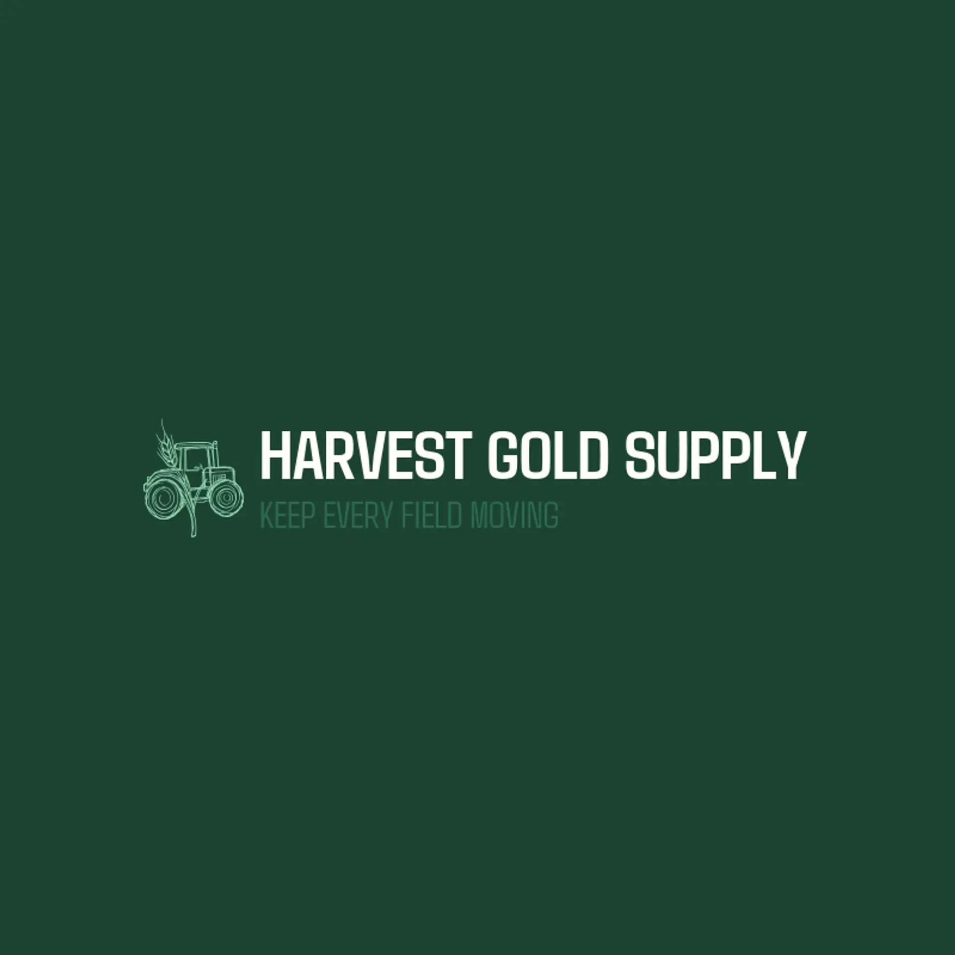 Harvest Gold Supply logo for tractor