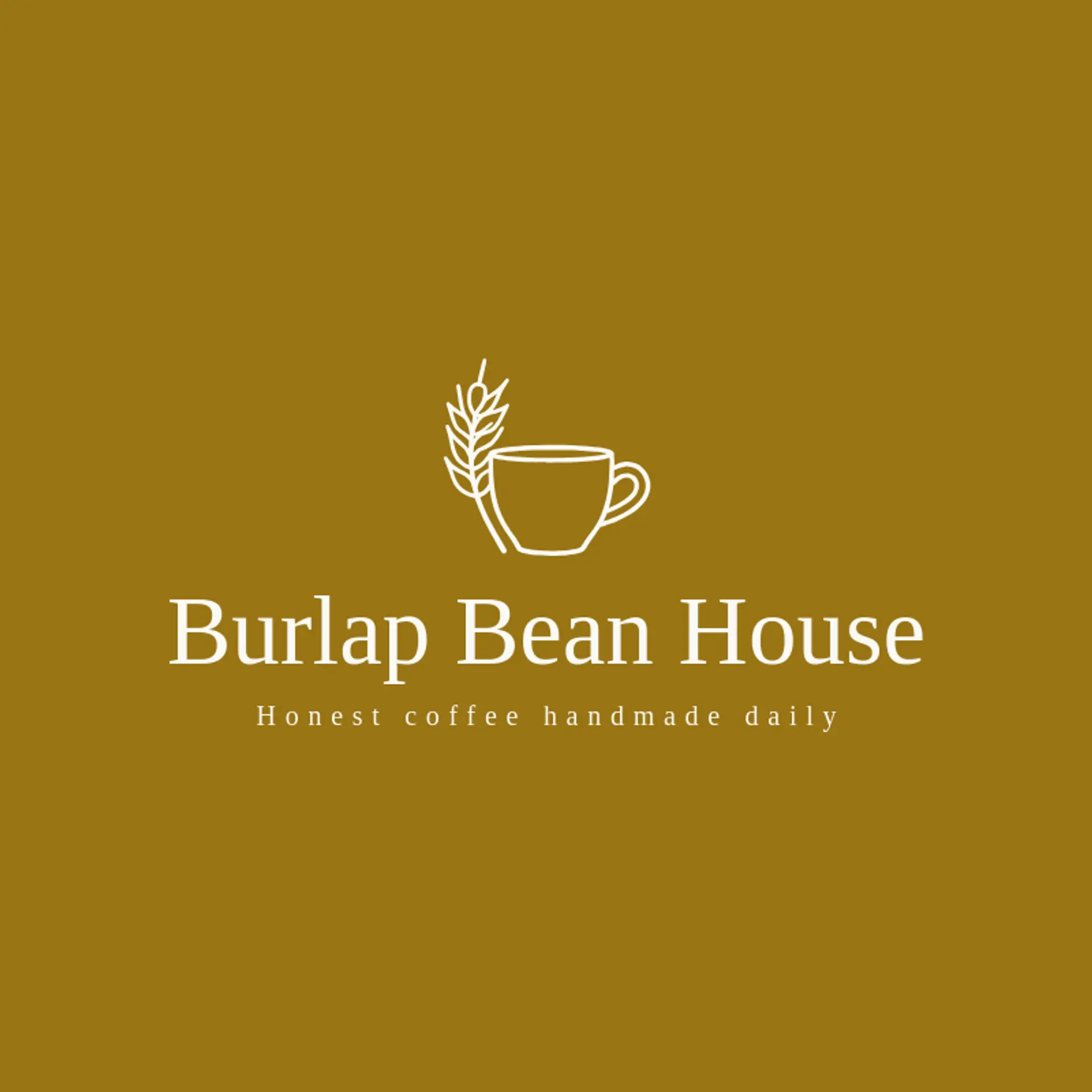 Burlap Bean House logo for coffee cup