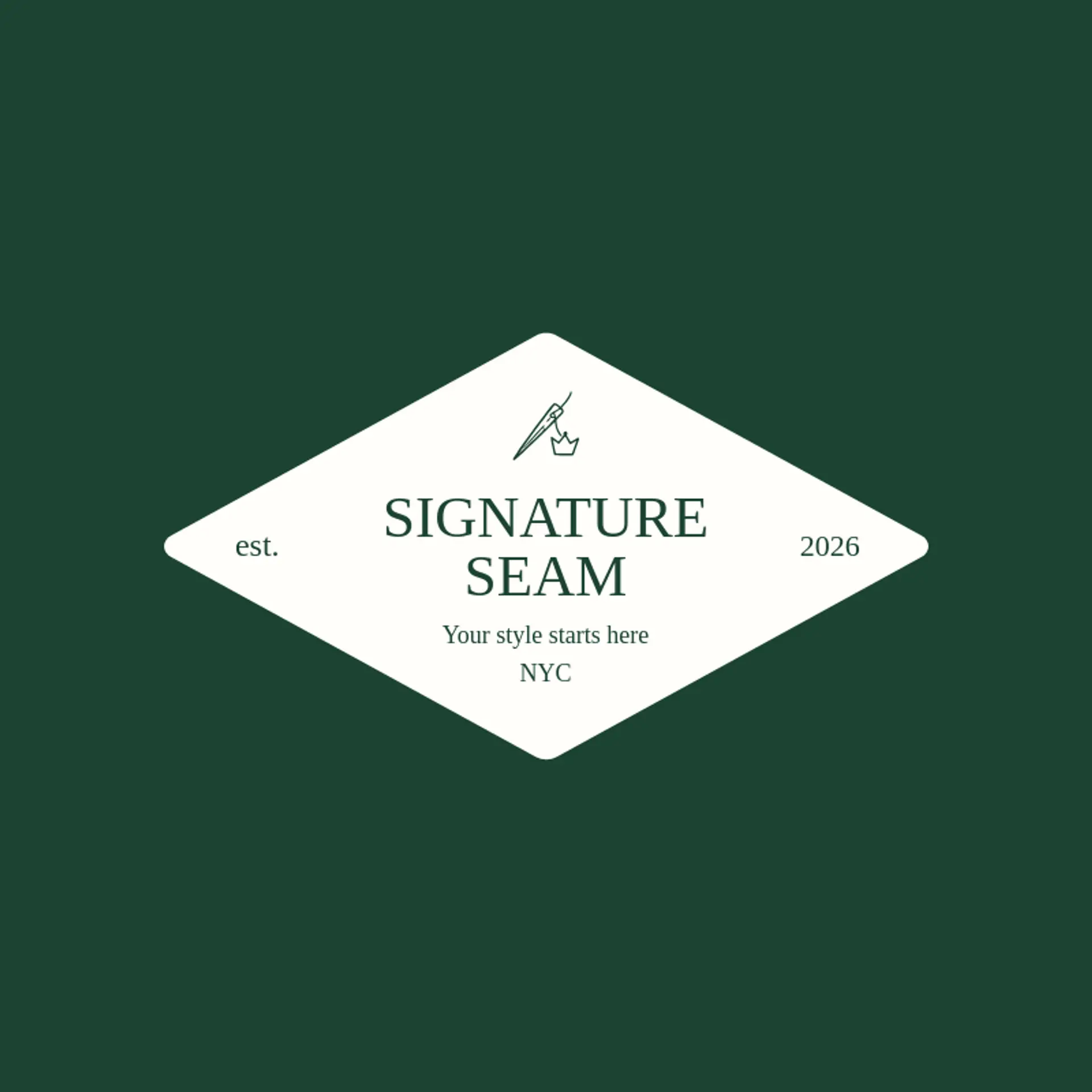 Signature Seam logo for clothes