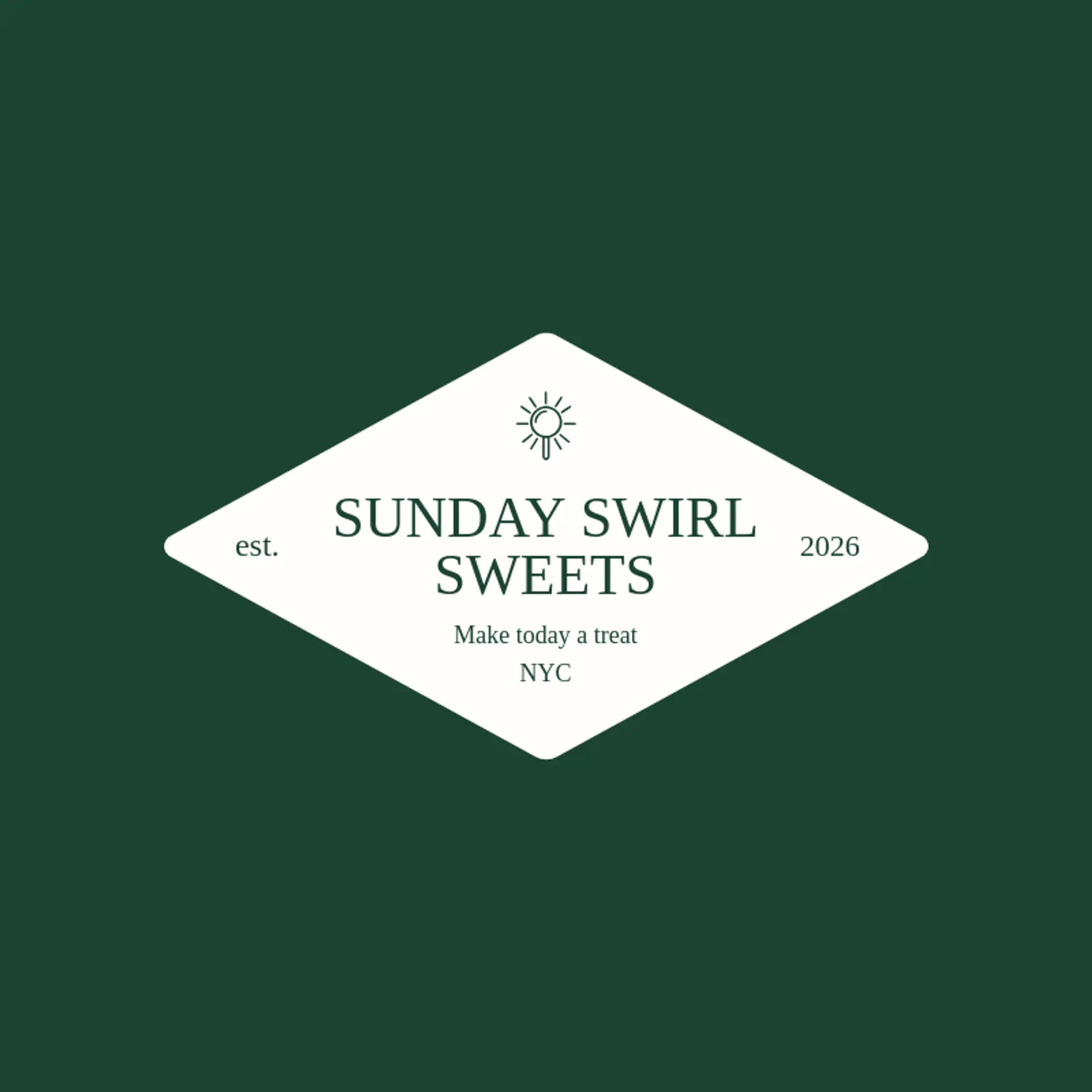 Sunday Swirl Sweets logo for lollipop