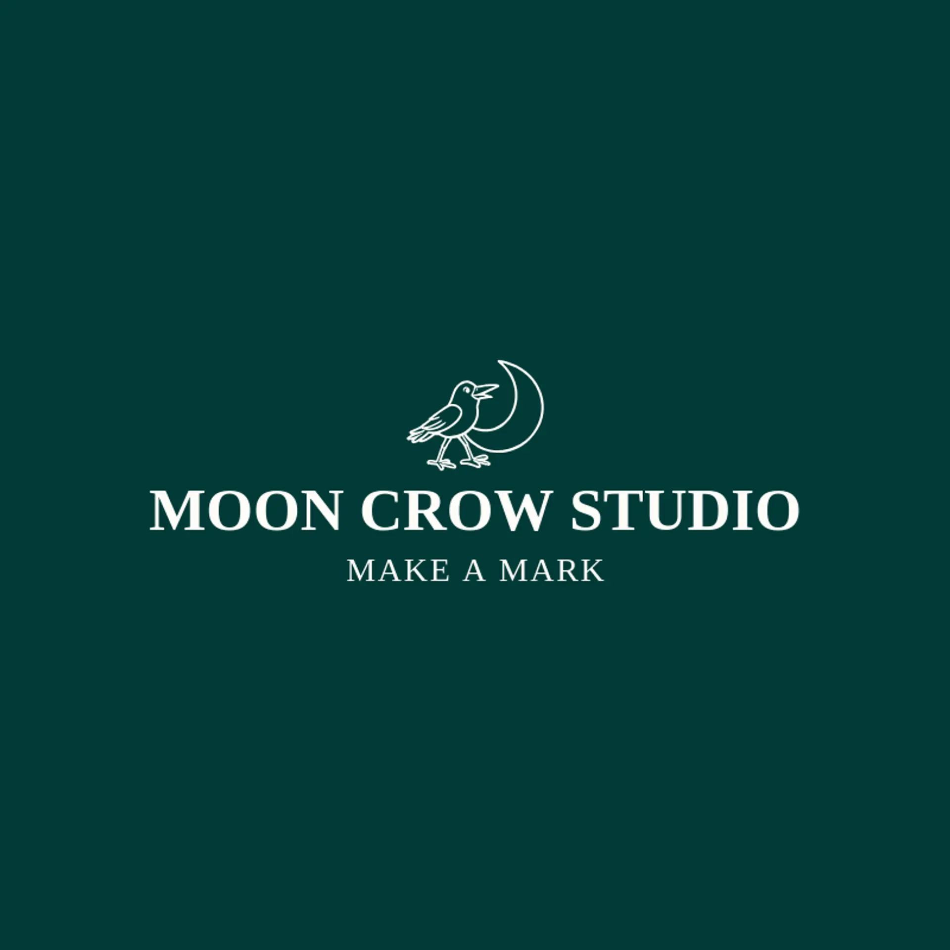 Moon Crow Studio logo for crow