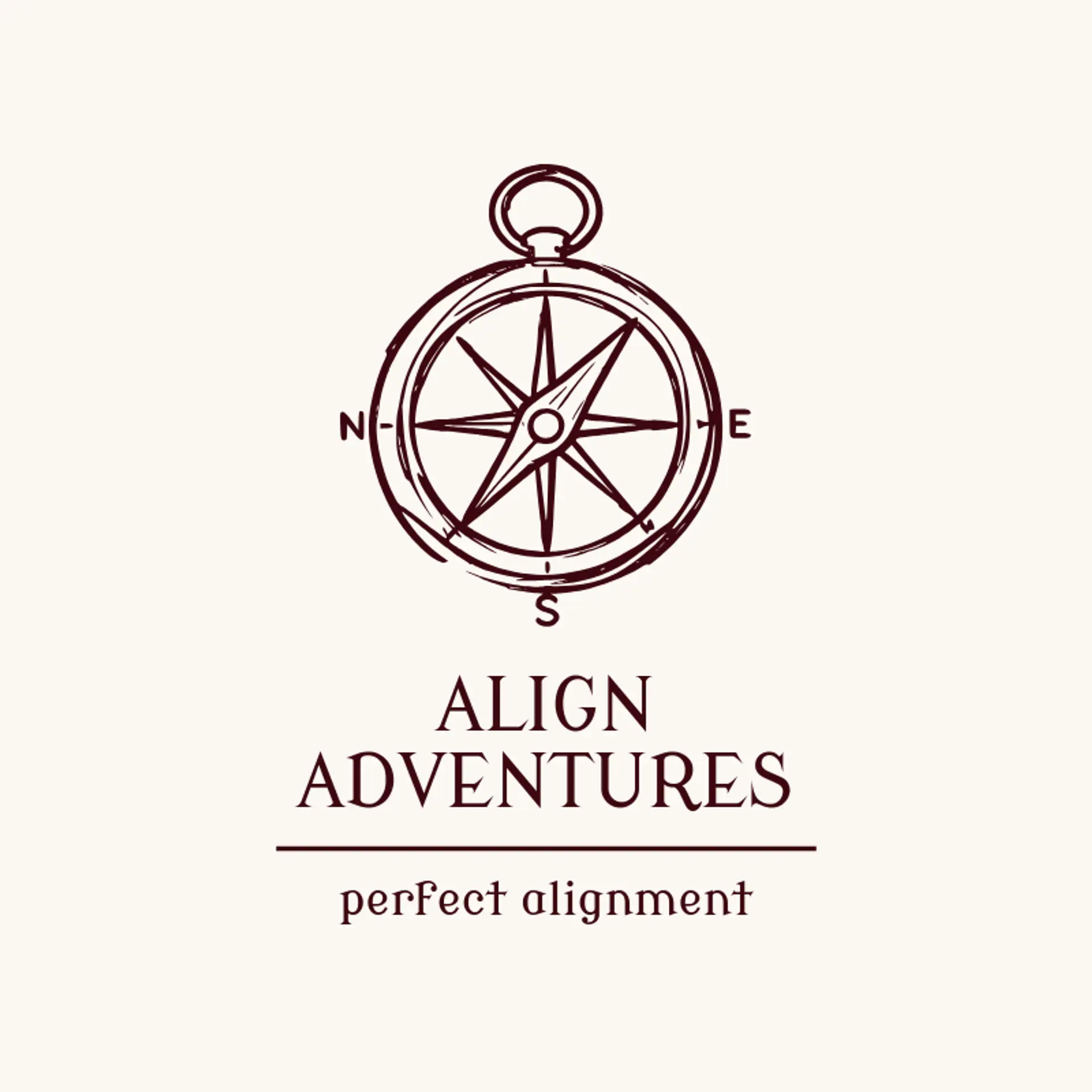 Align Adventures logo for compass