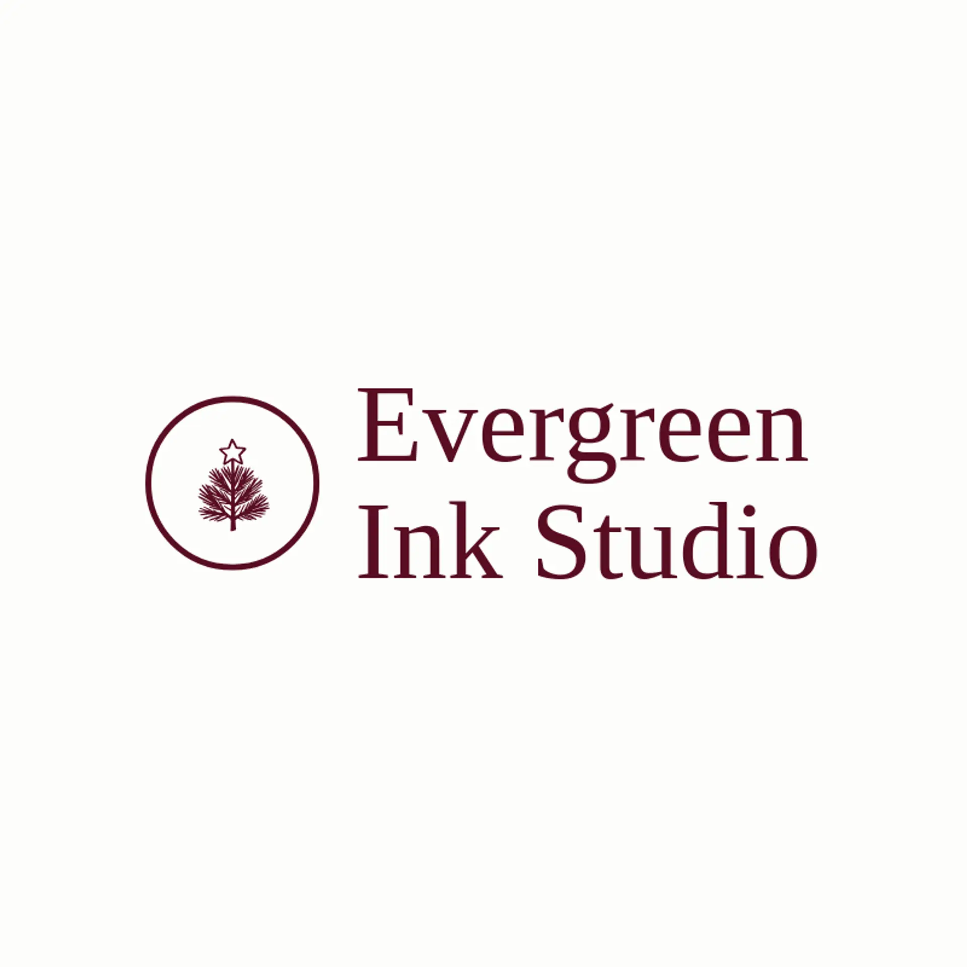 Evergreen Ink Studio logo for tattoo shop