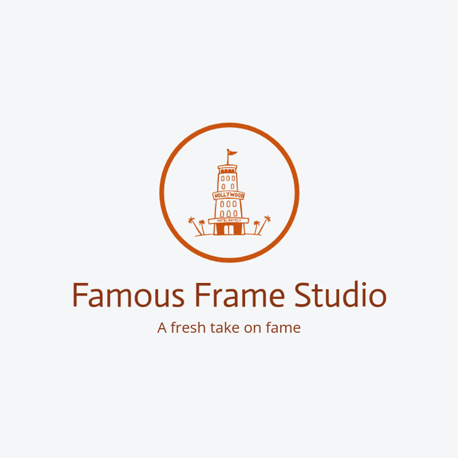 Famous Frame Studio logo for hollywood