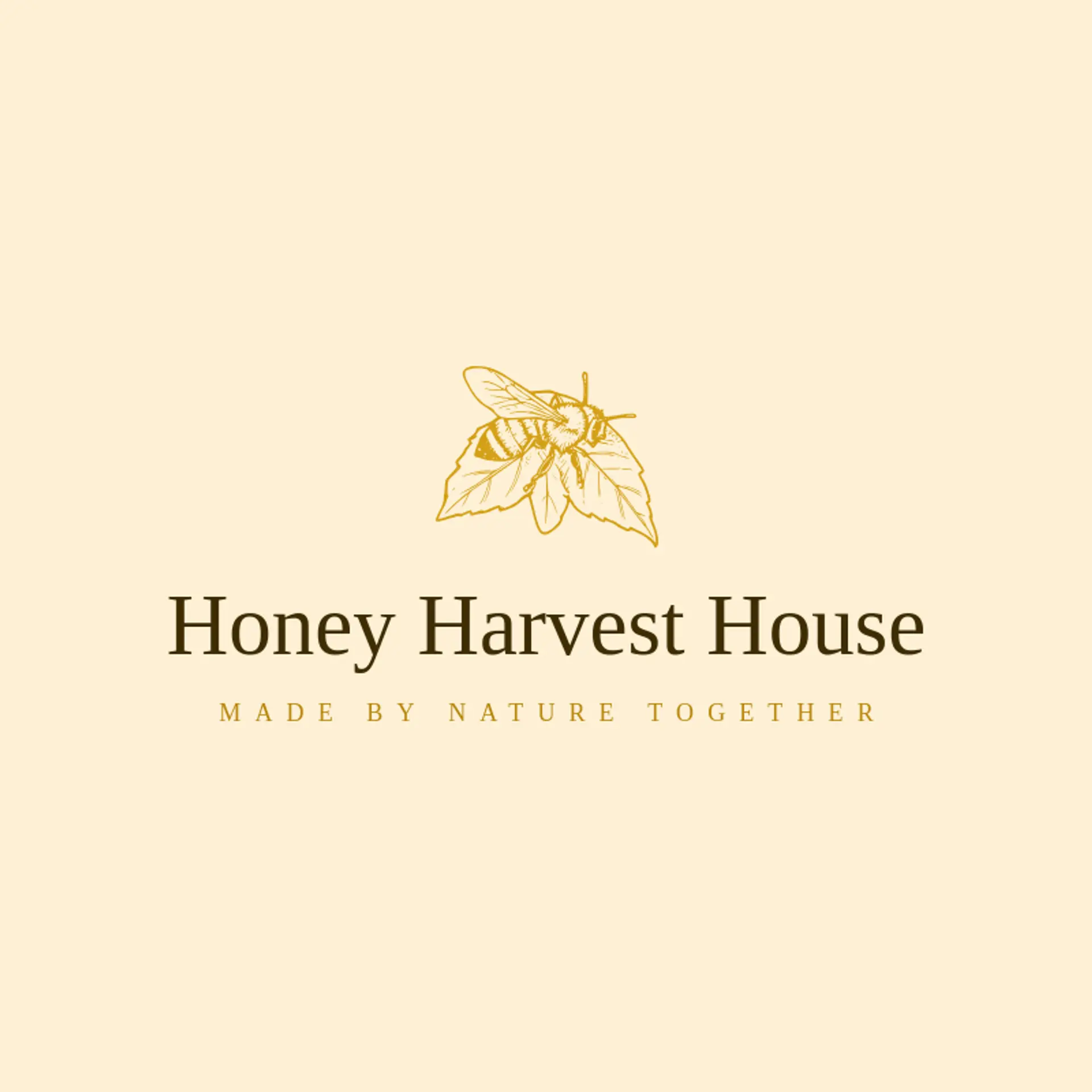 Honey Harvest House logo for honey bee