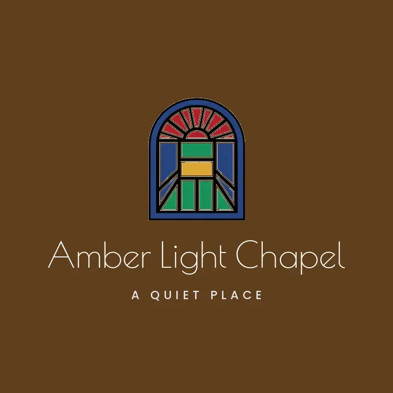 The church name Amber Light Chapel as a branded logo in a deco style