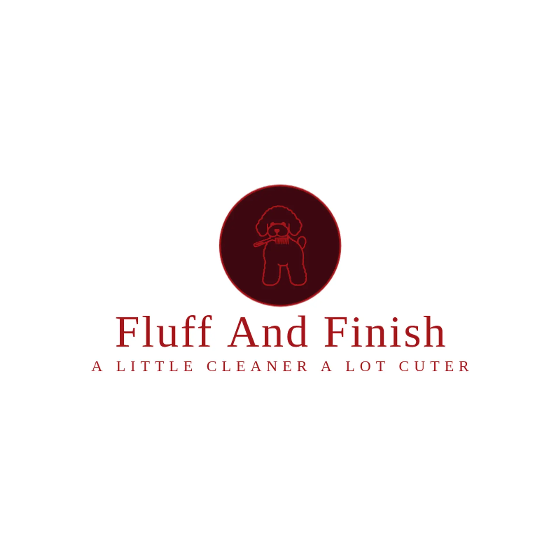 Fluff and Finish logo for dog grooming