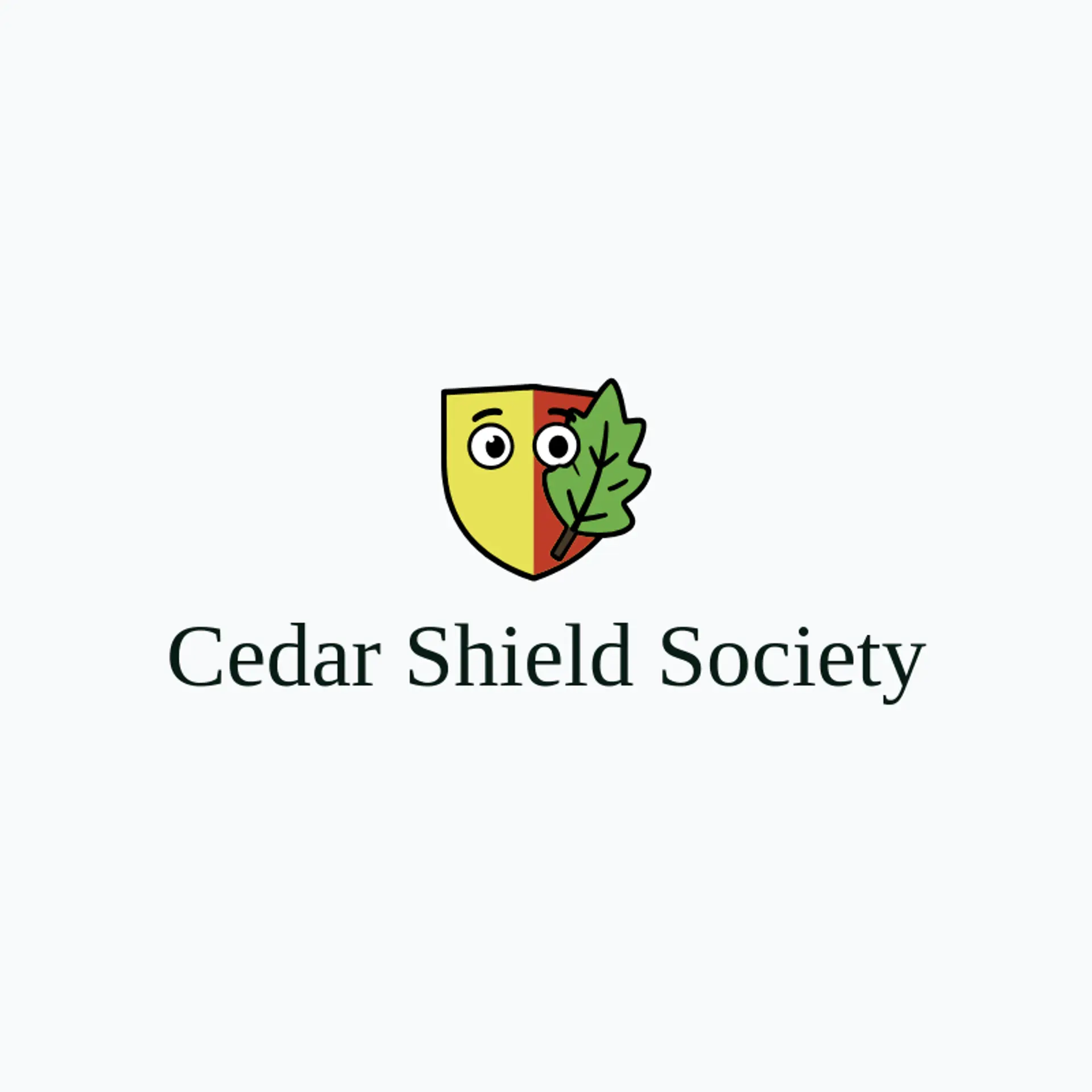 Cedar Shield Society logo for coat of arms