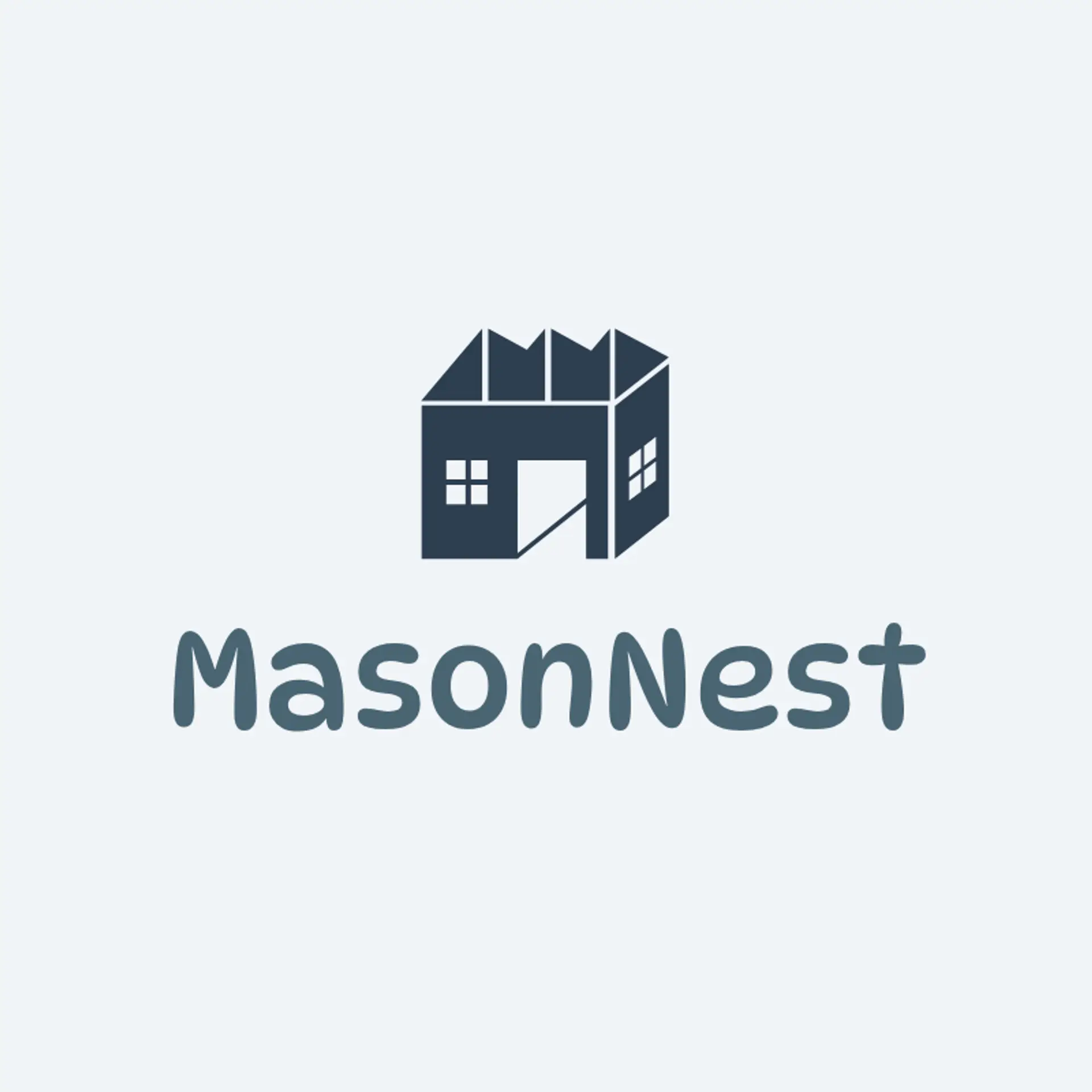 MasonNest logo for construction house
