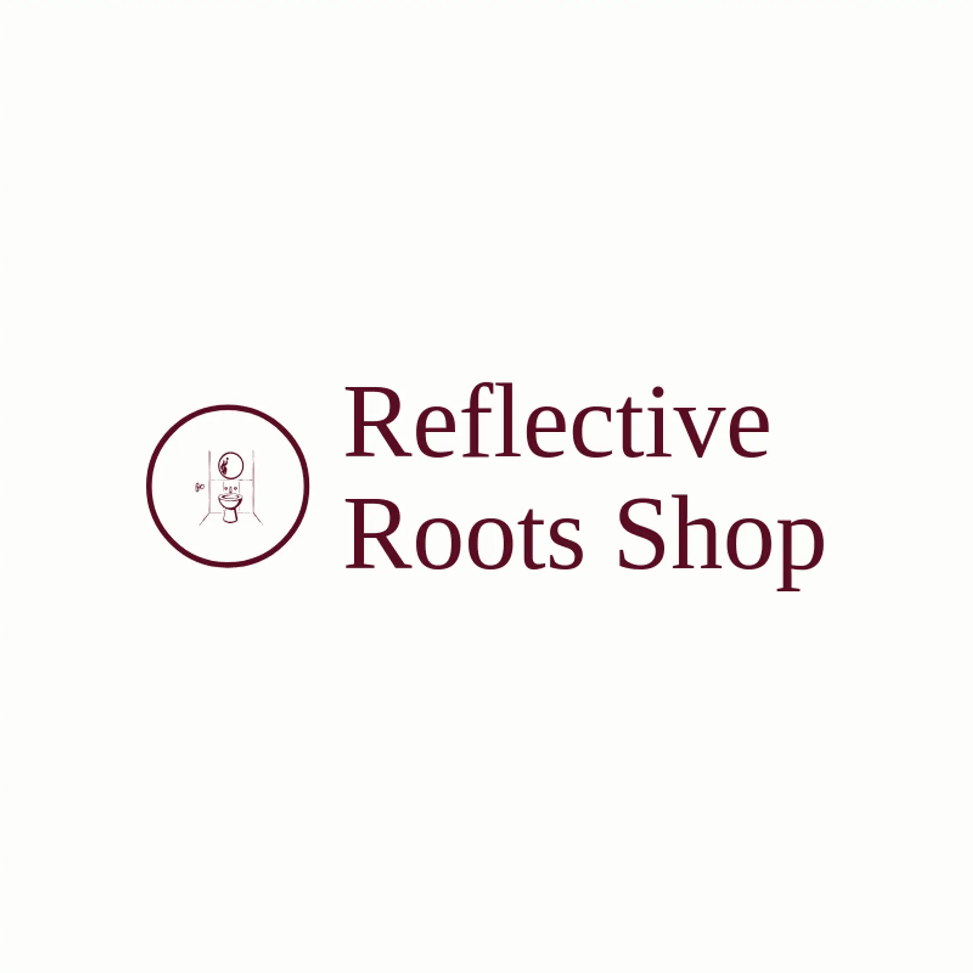 Reflective Roots Shop logo for mirror