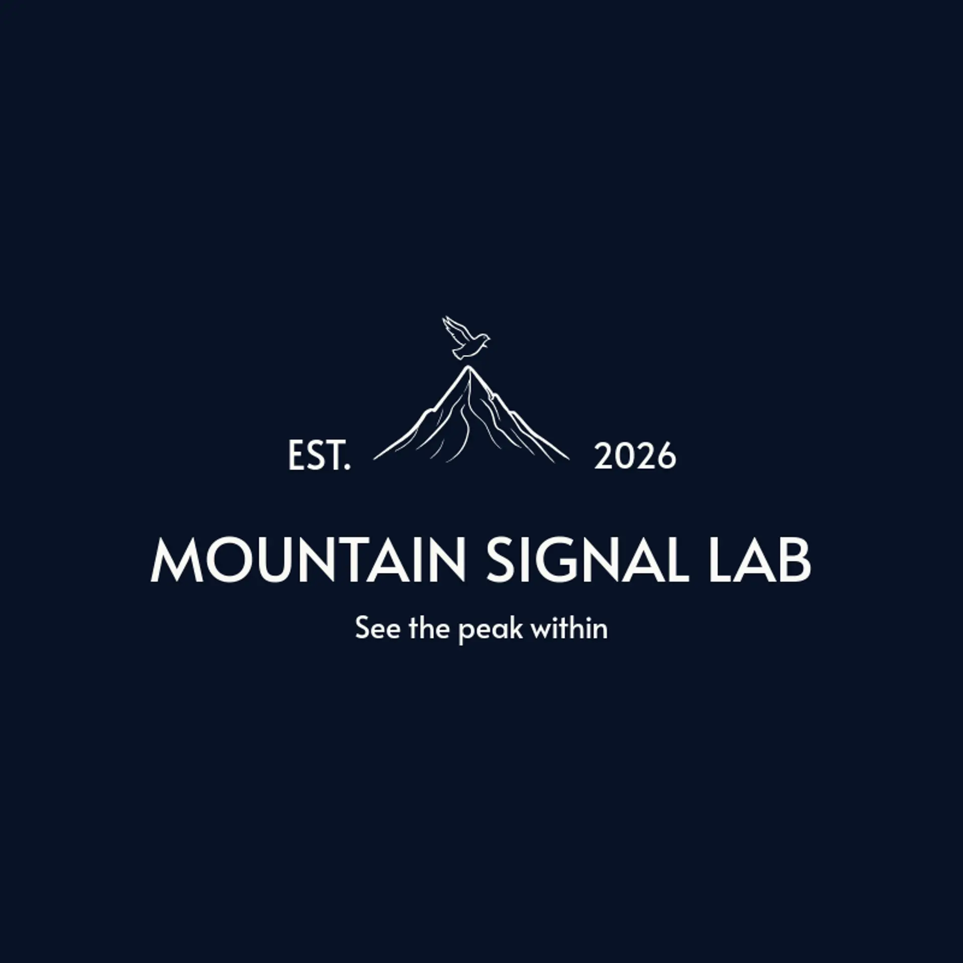 Mountain Signal Lab logo for negative space