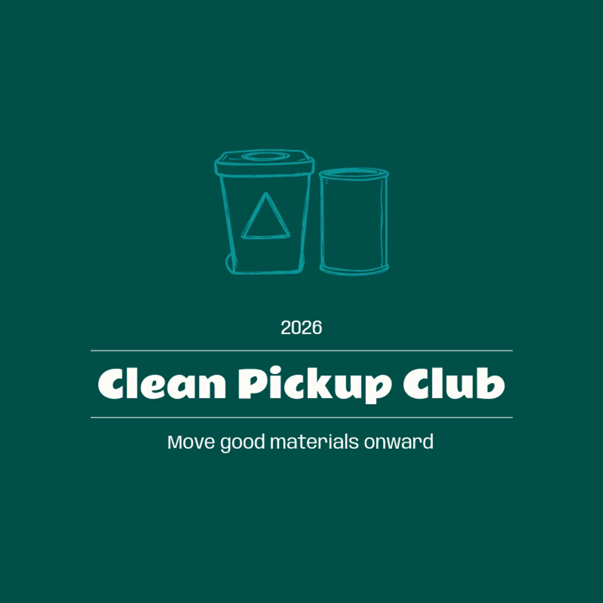 Clean Pickup Club logo for recycle