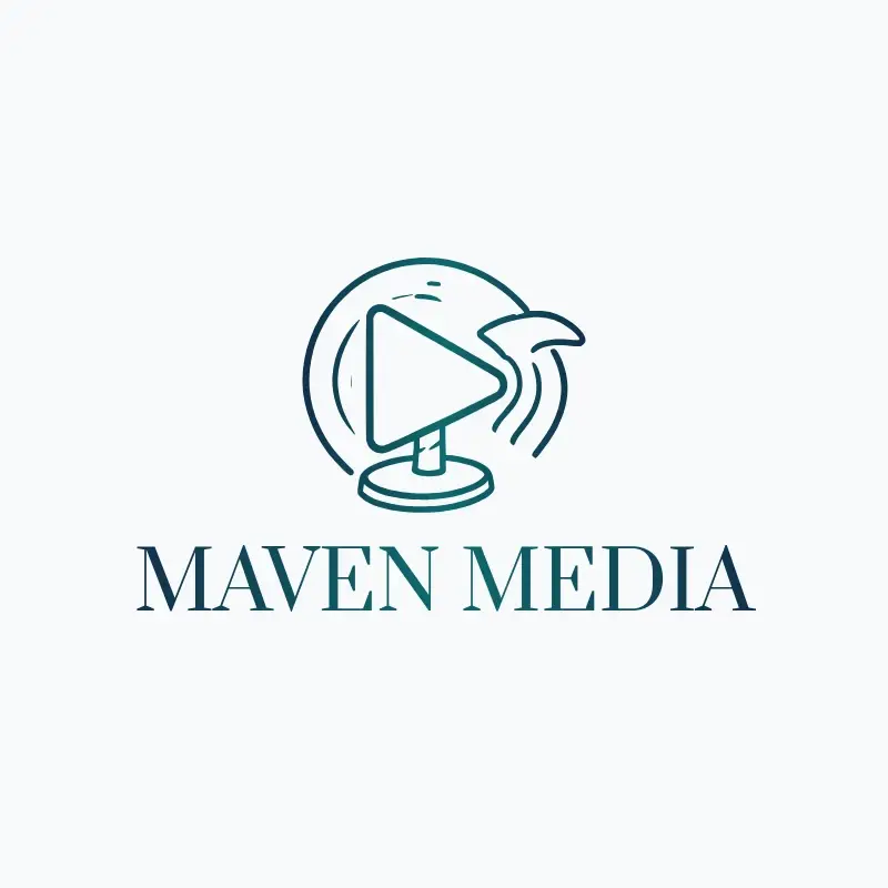 The Instagram name Maven Media as a branded logo with a single color icon