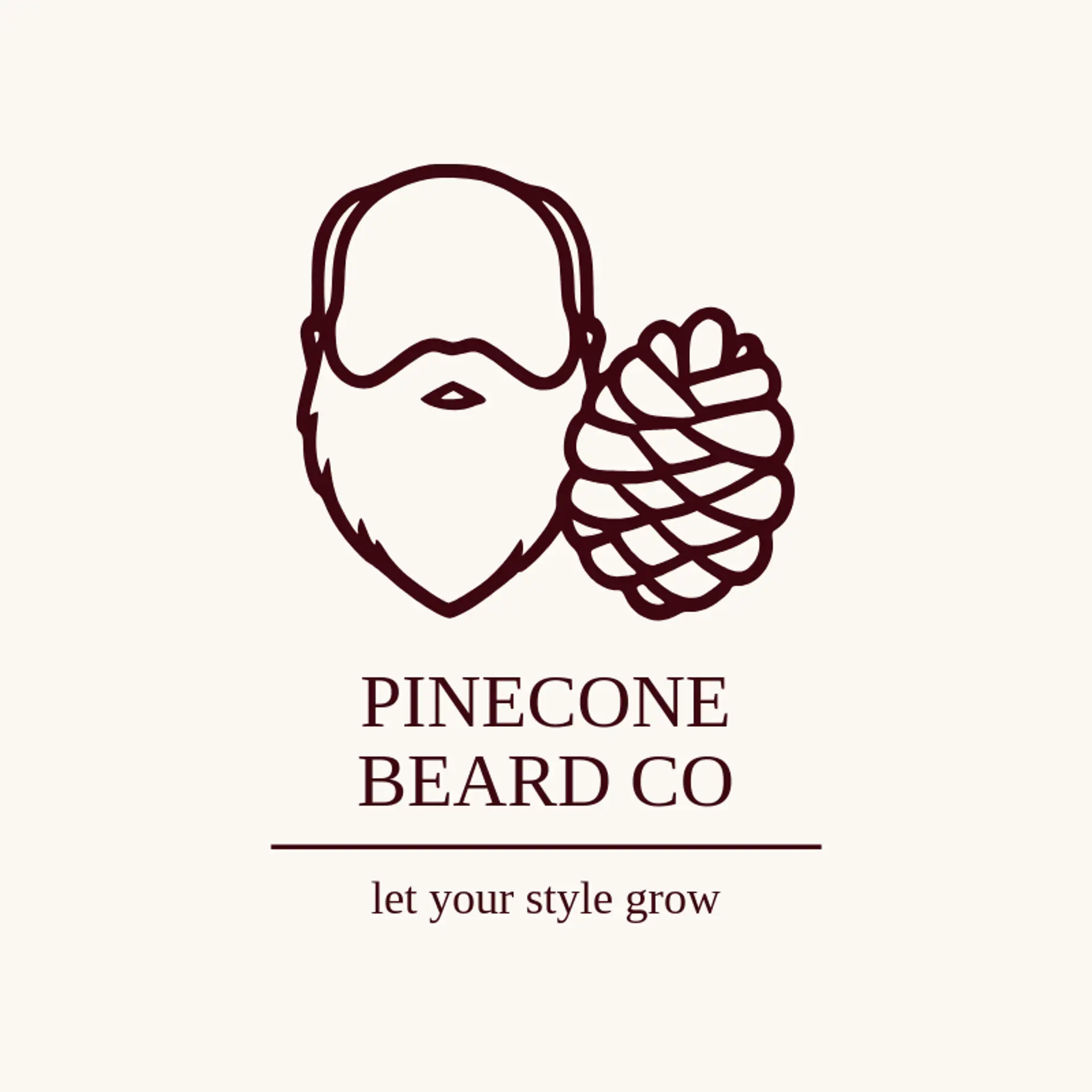 Pinecone Beard Co logo for beard