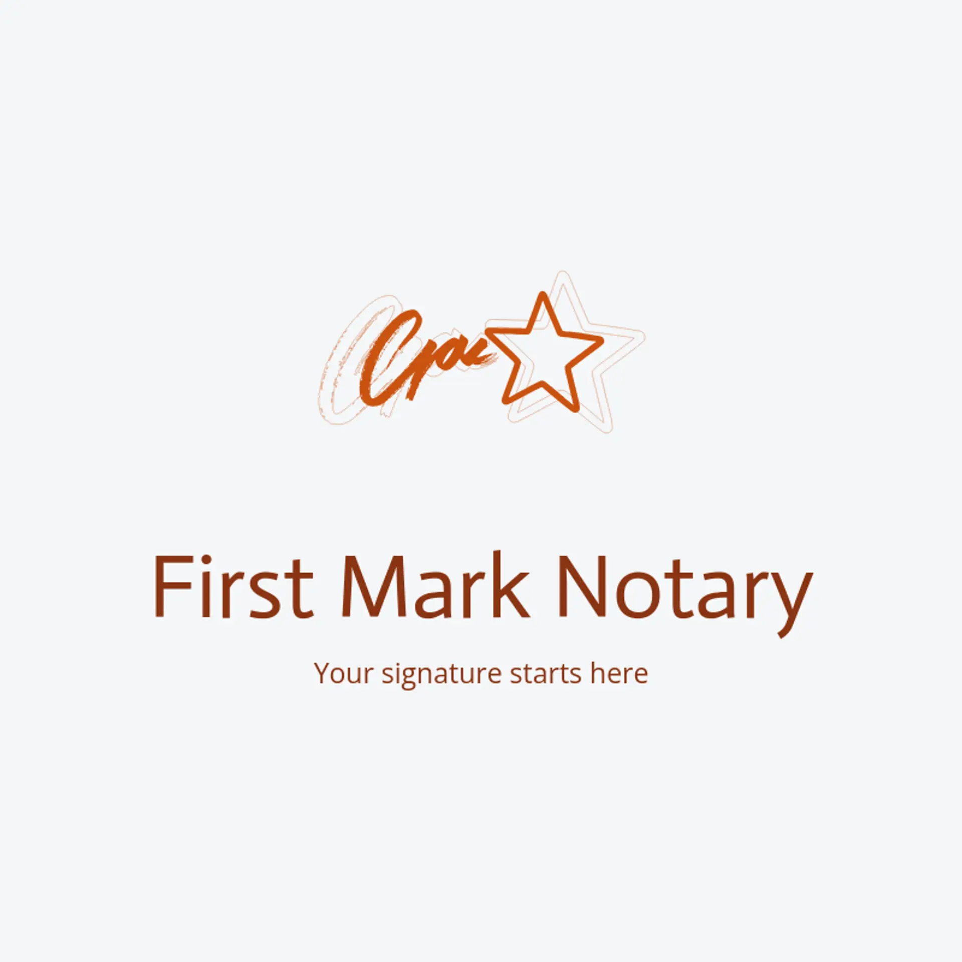 First Mark Notary logo for notary