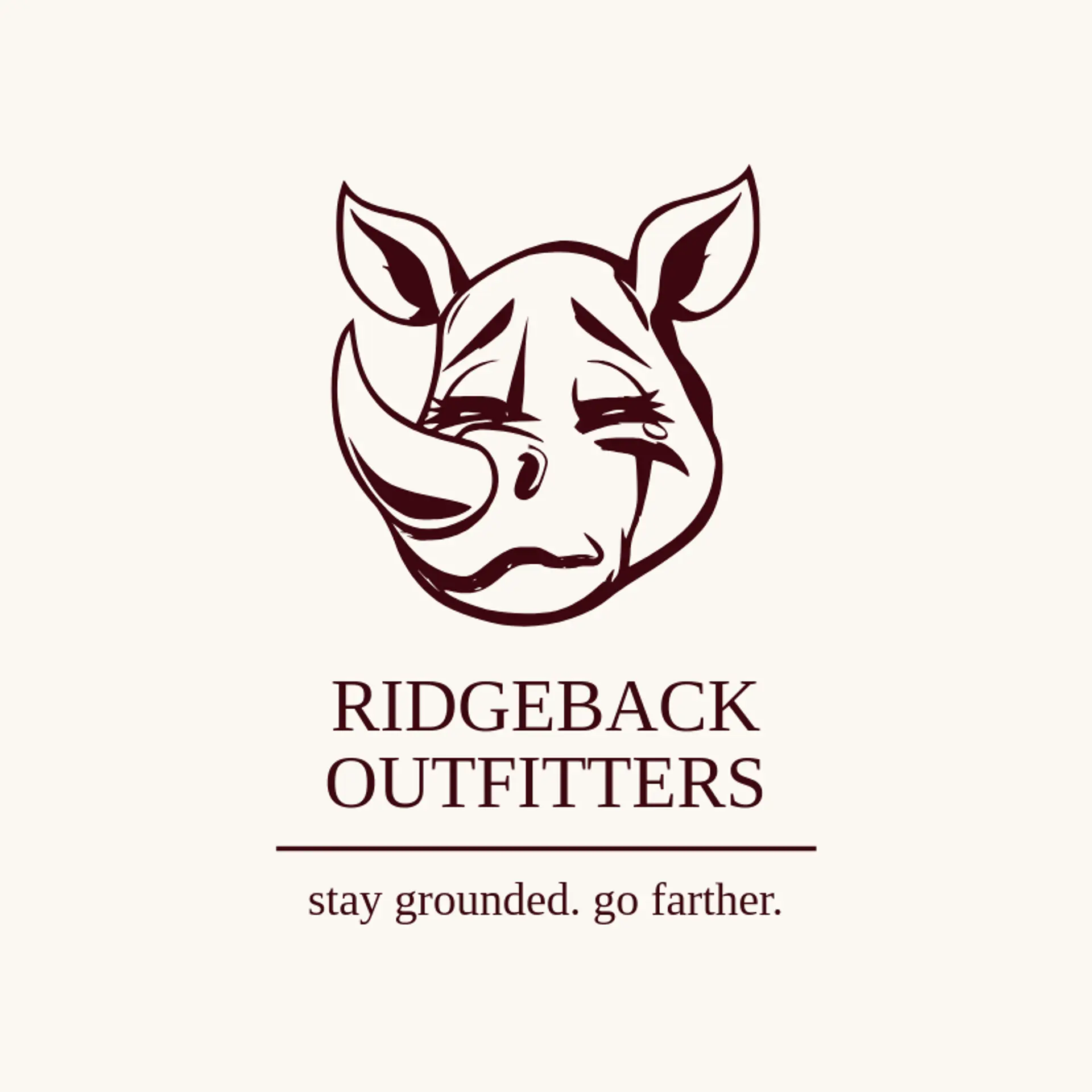 Ridgeback Outfitters logo for rhino