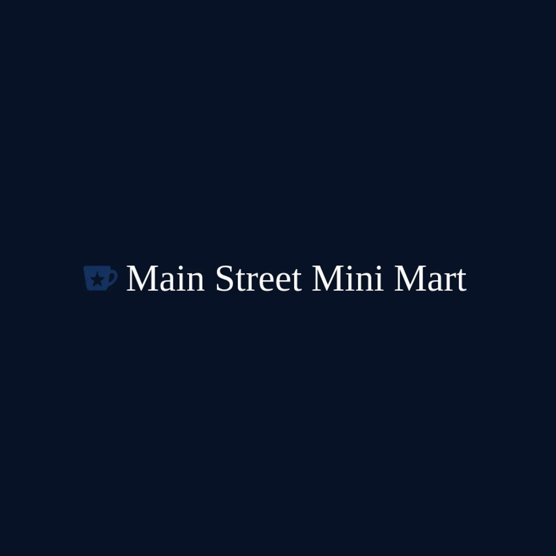 Main Street Mini Mart logo for convenience store