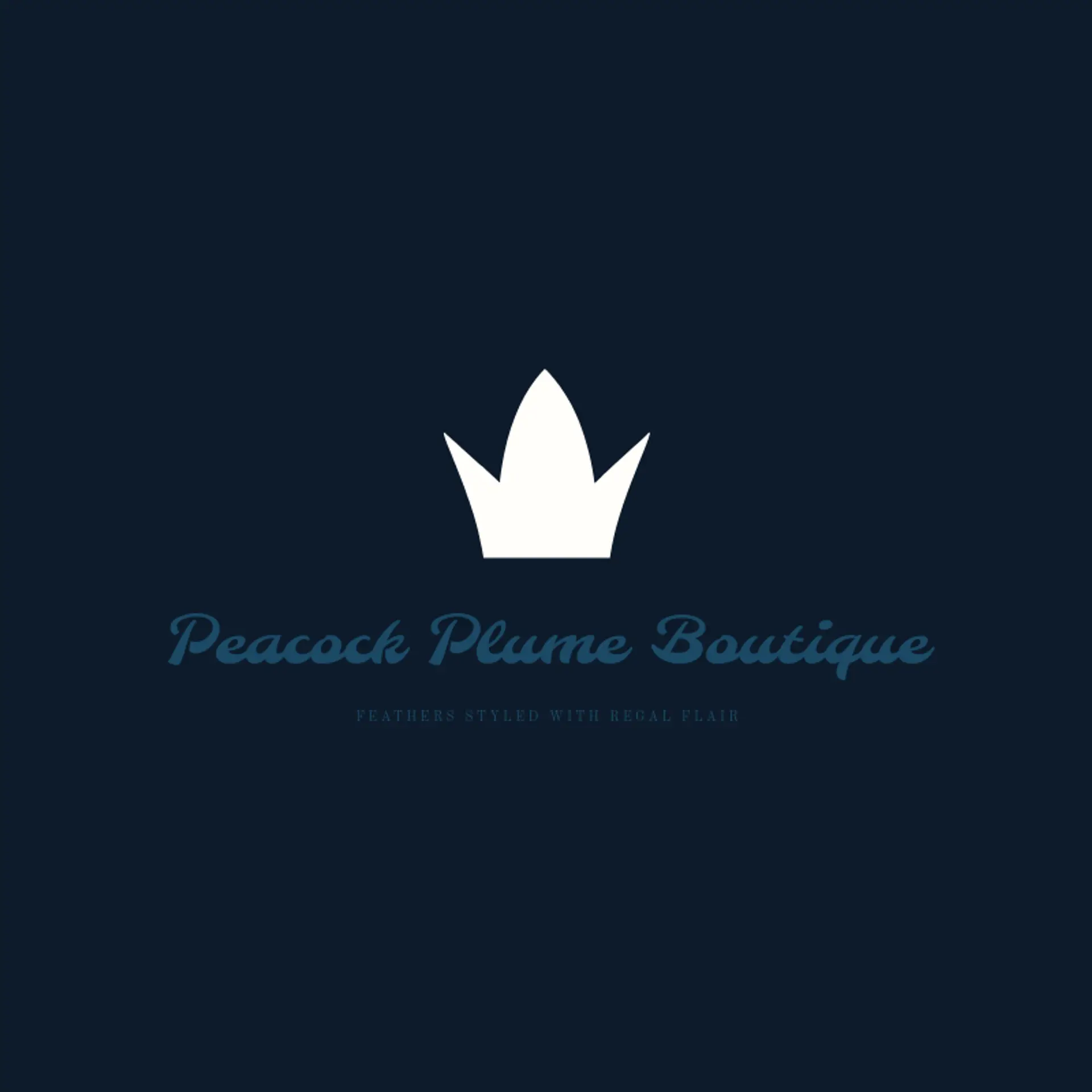 Peacock Plume Boutique logo for queen