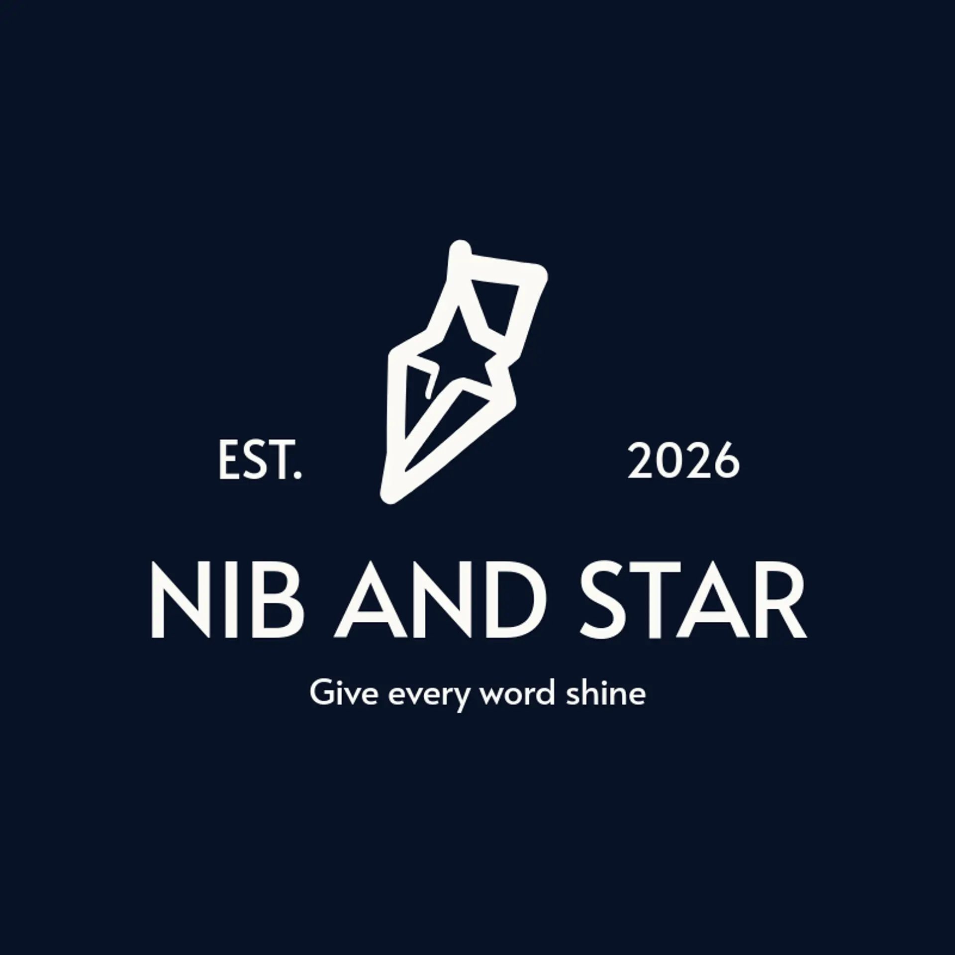Nib And Star logo for pen