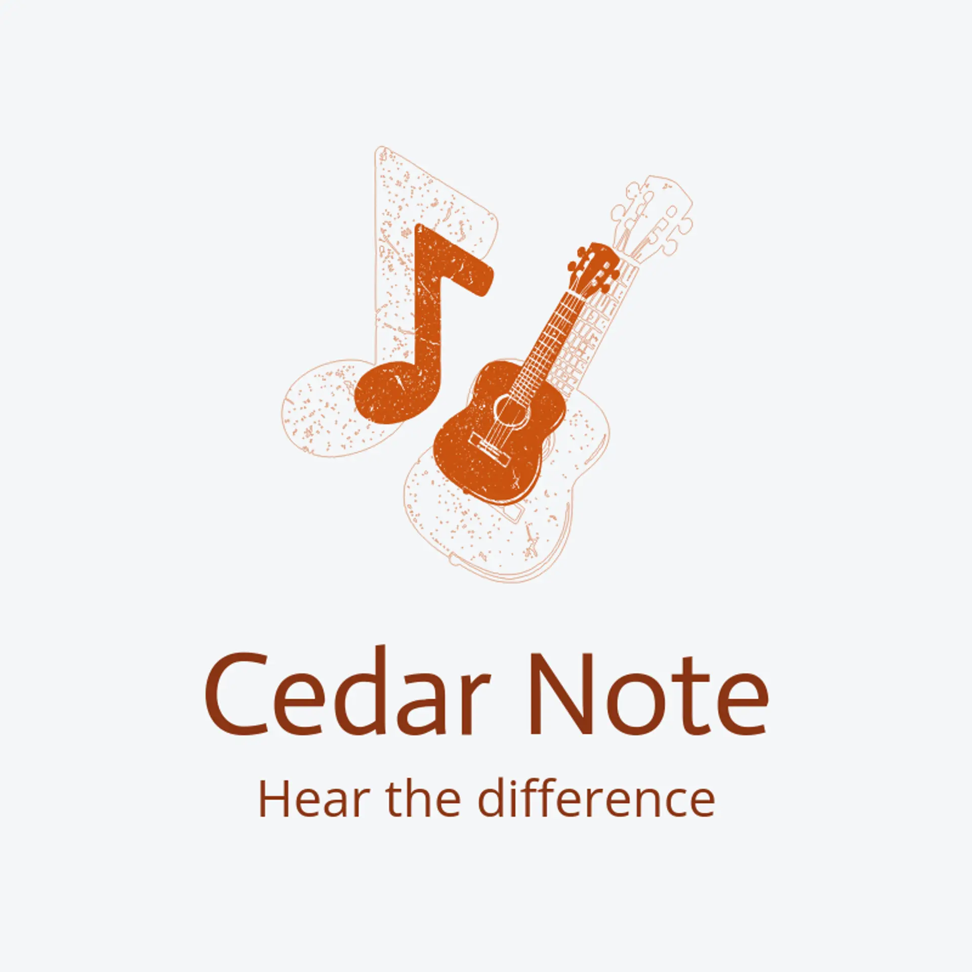 Cedar Note logo for guitar