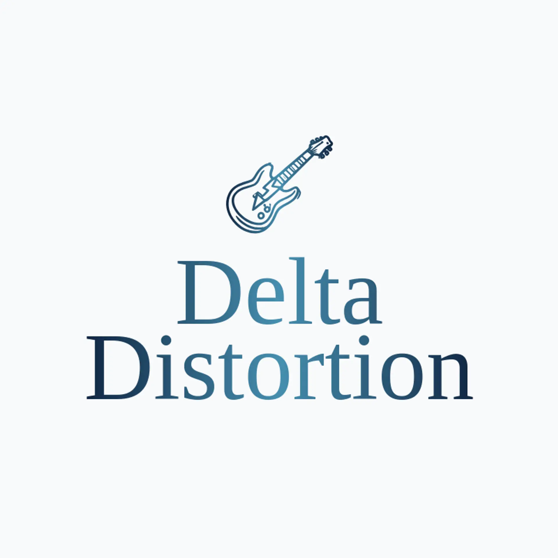 Delta Distortion logo for rock music
