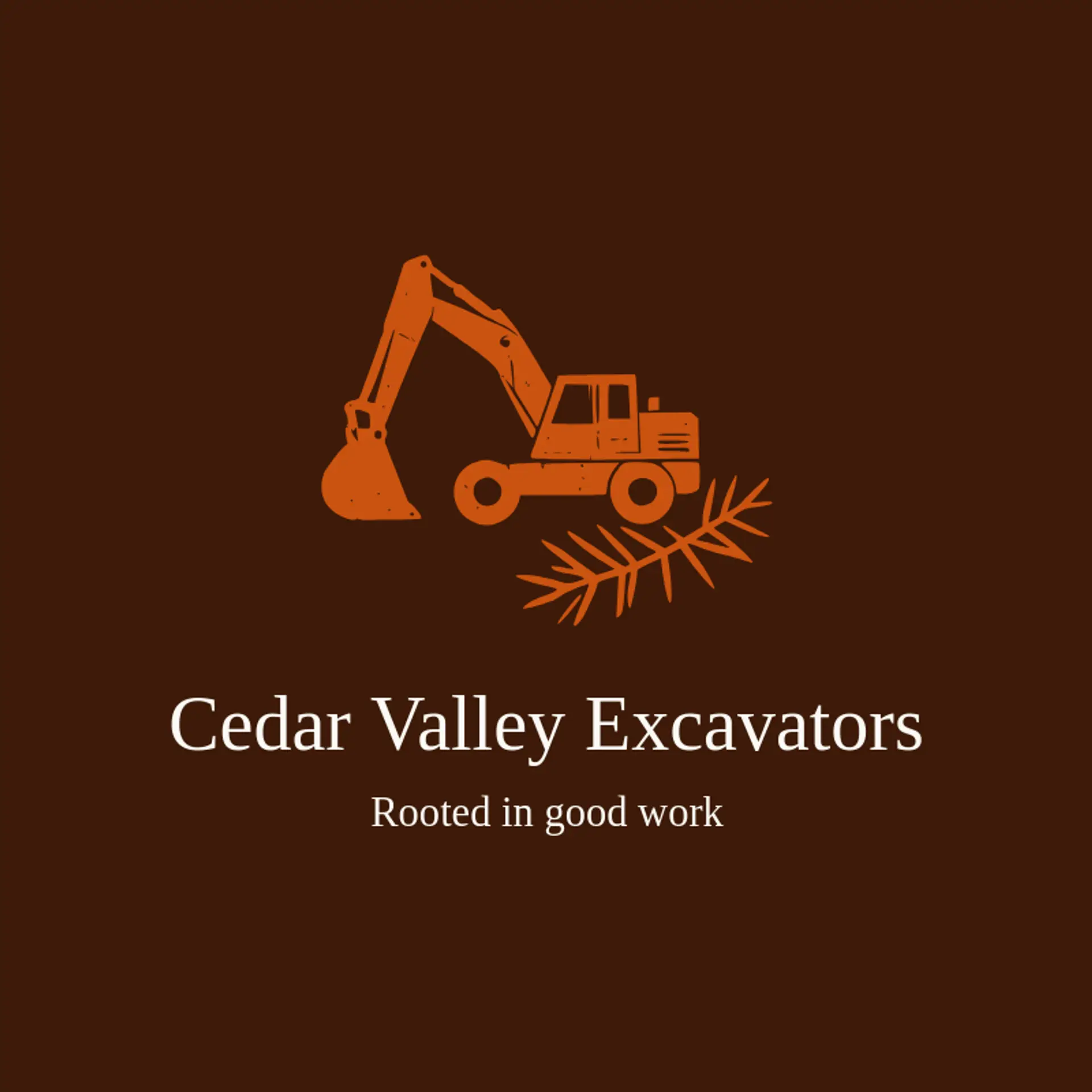Cedar Valley Excavators logo for excavator