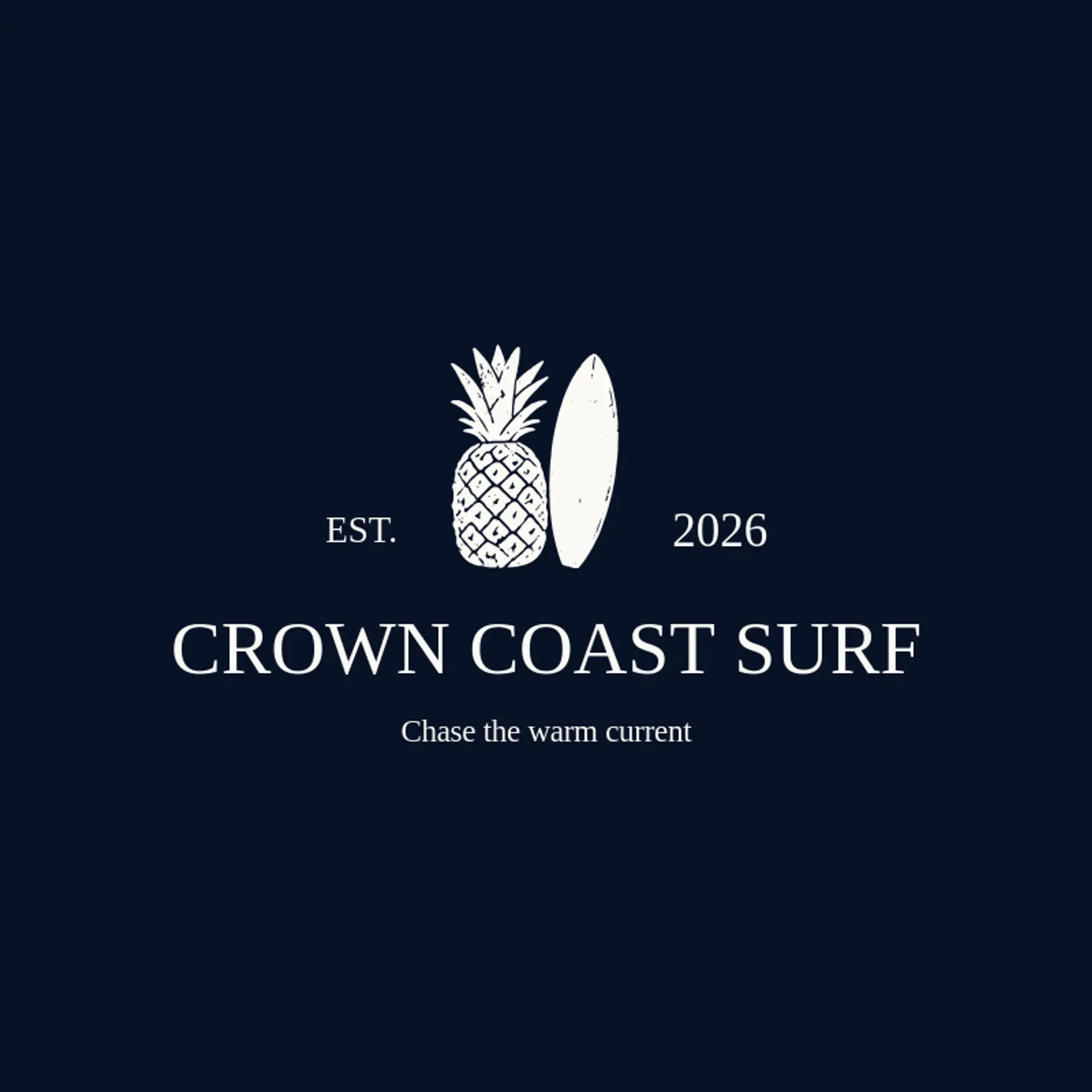 Crown Coast Surf logo for pineapple