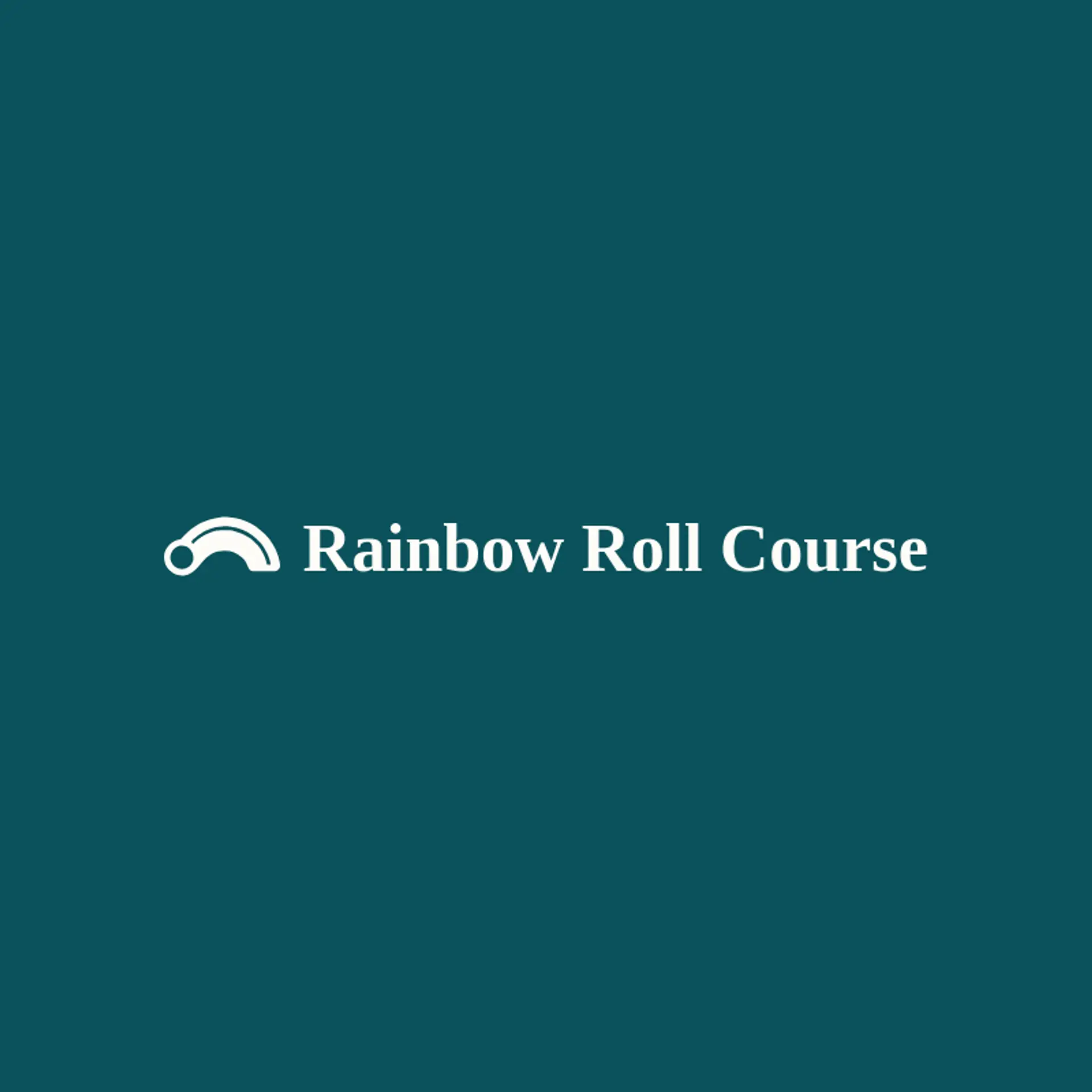 Rainbow Roll Course logo for mini golf